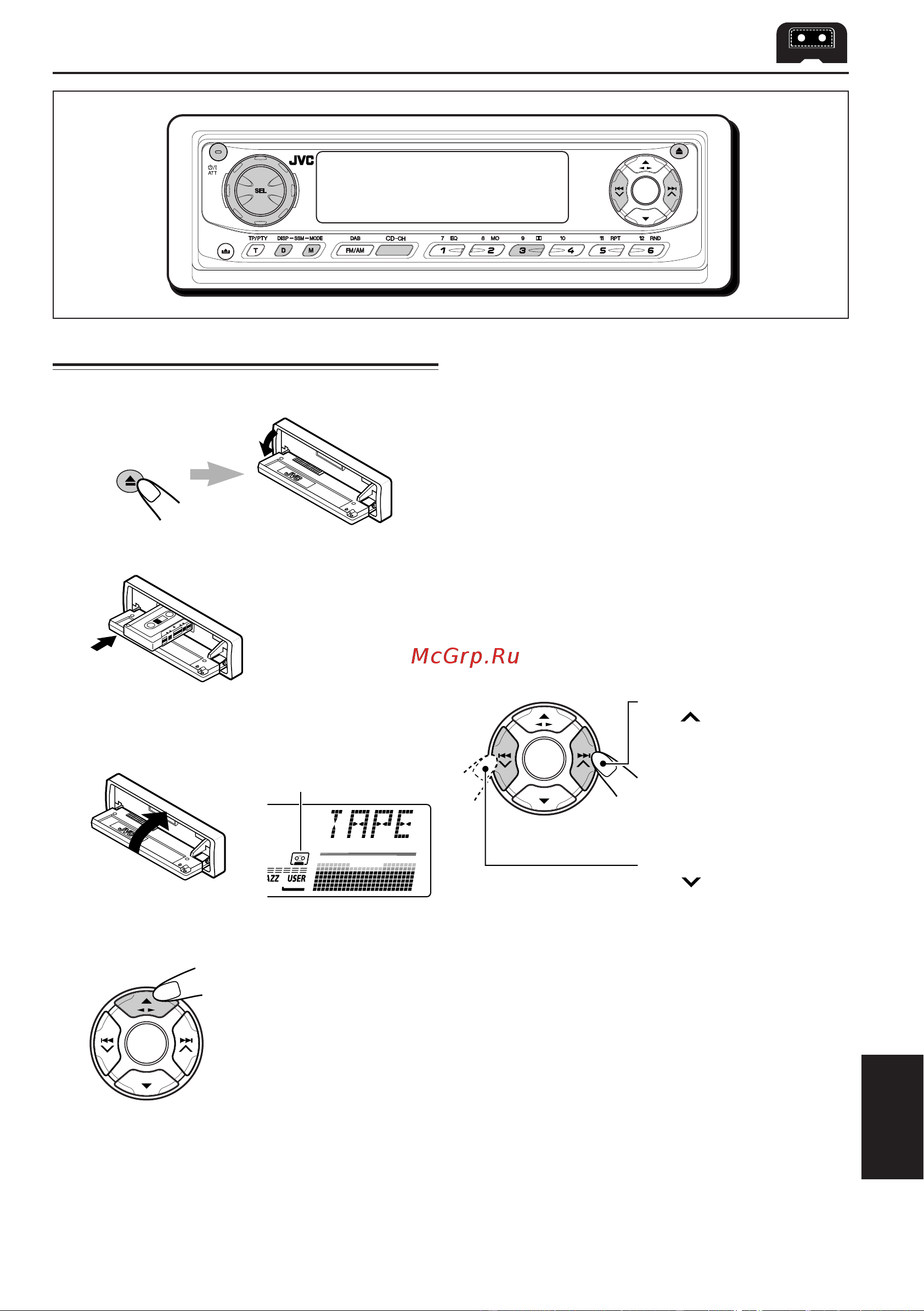 JVC KS-LH6R [19/40] Операции с кассеты