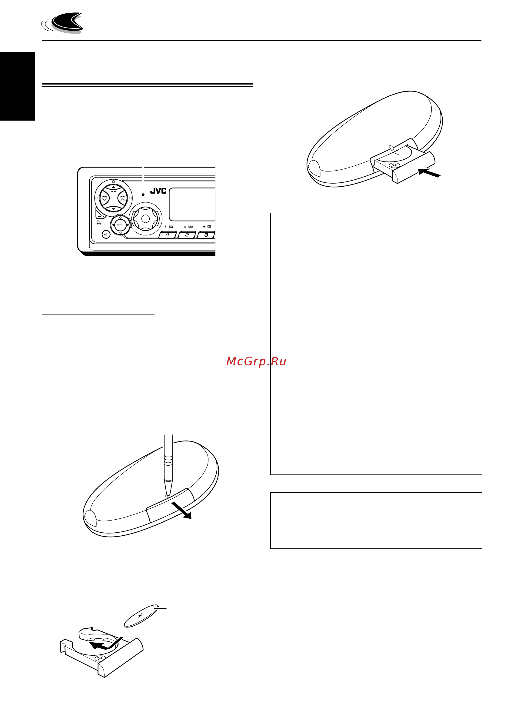 JVC KS-FX945R [6/86] Preparing the remote controller
