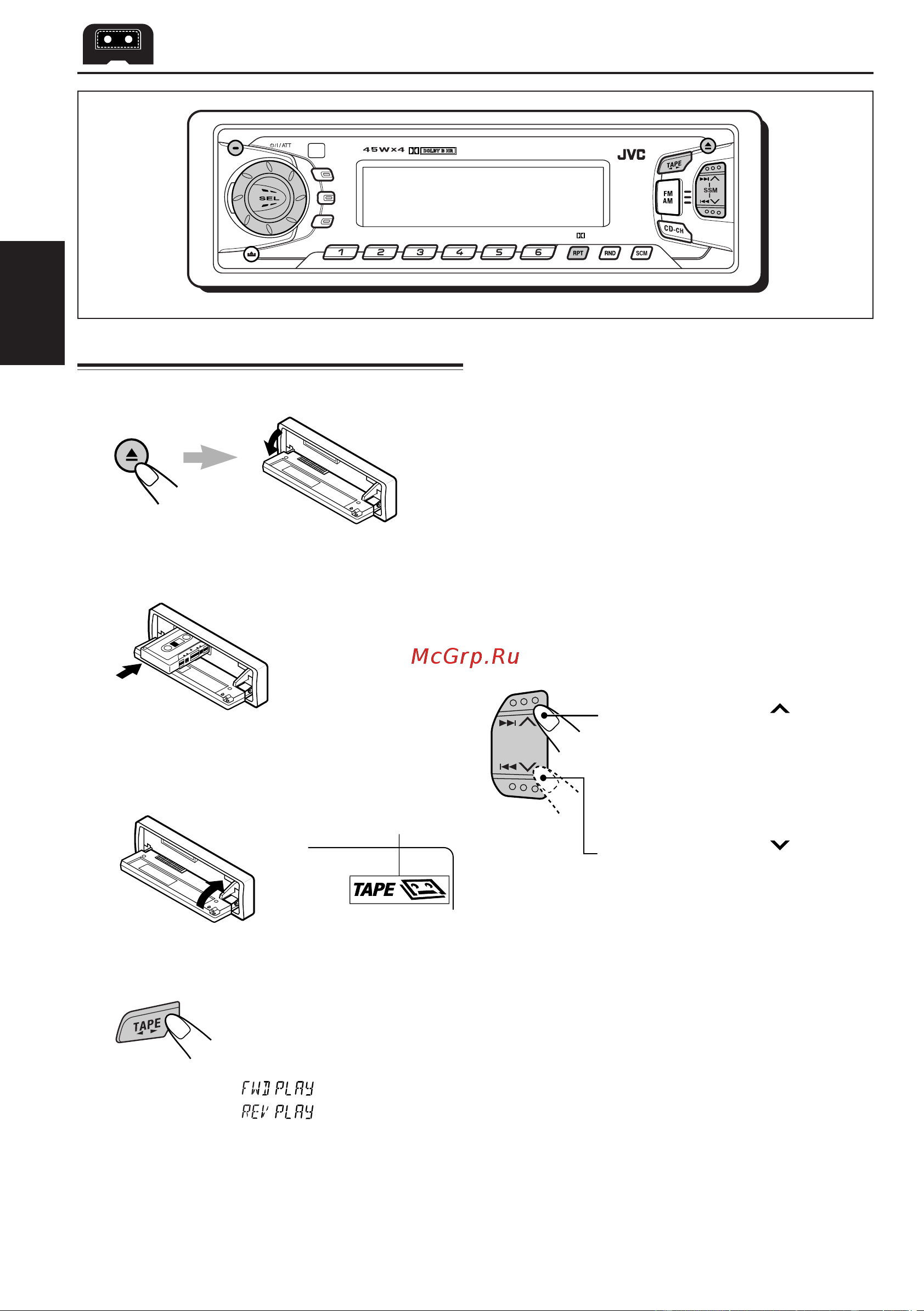 JVC KS-FX915R [16/36] Функции проигрывателя кассет