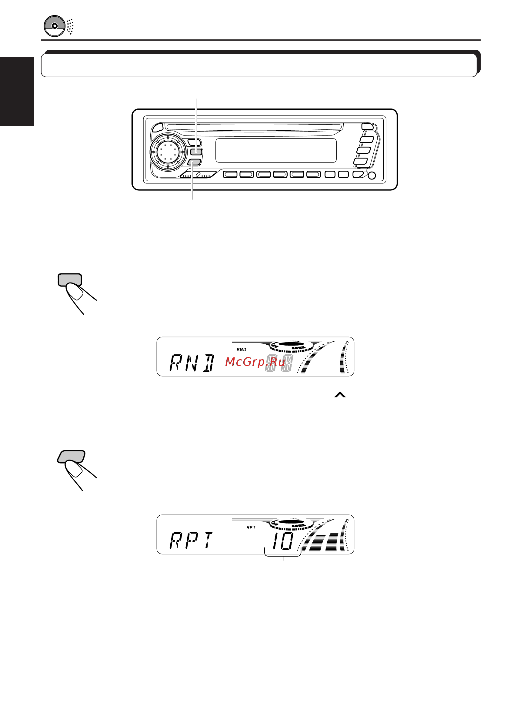 JVC KD-SX855R [20/38] Selecting cd playback modes