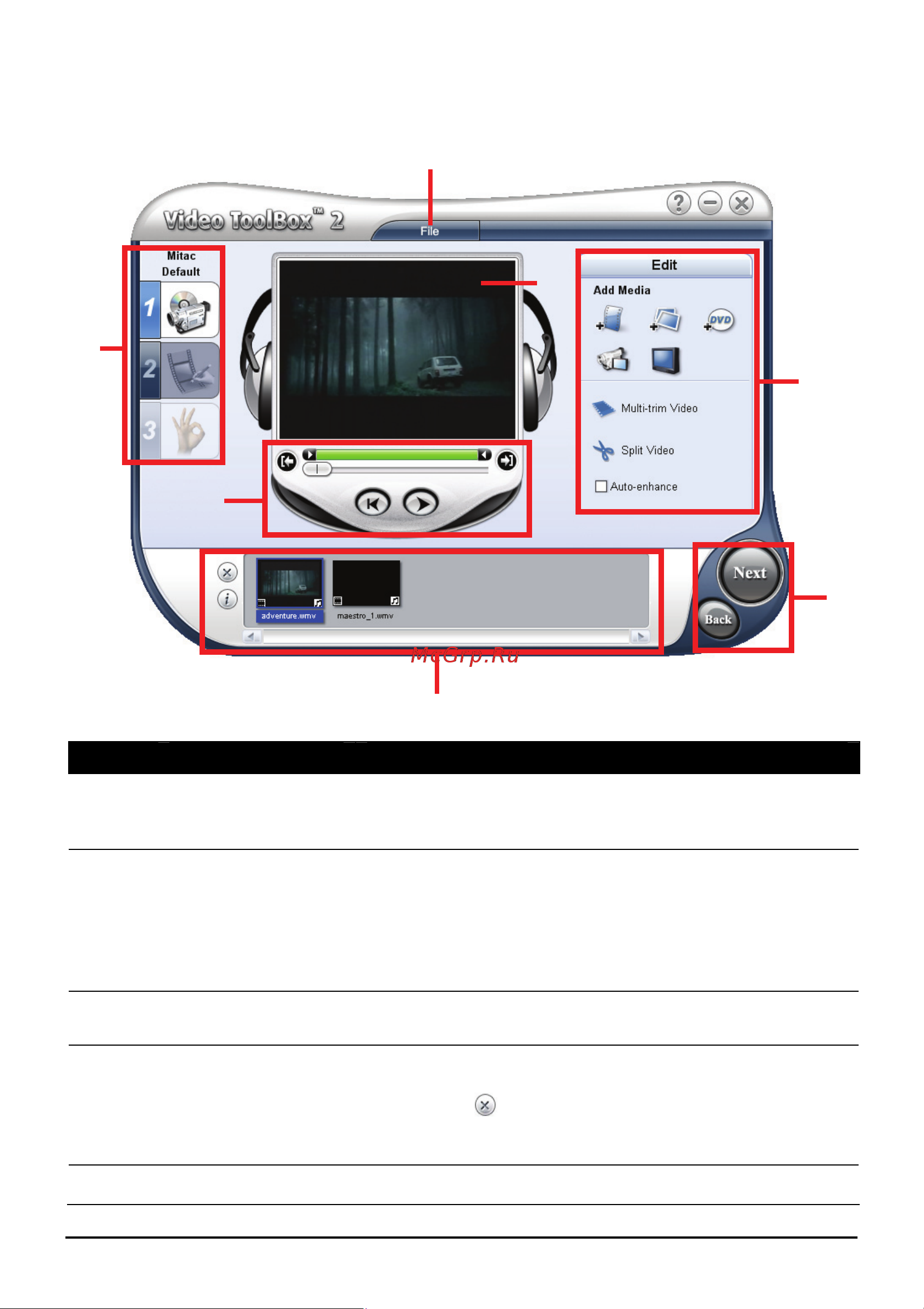 Mio H610 [97/120] Интерфейс пользователя