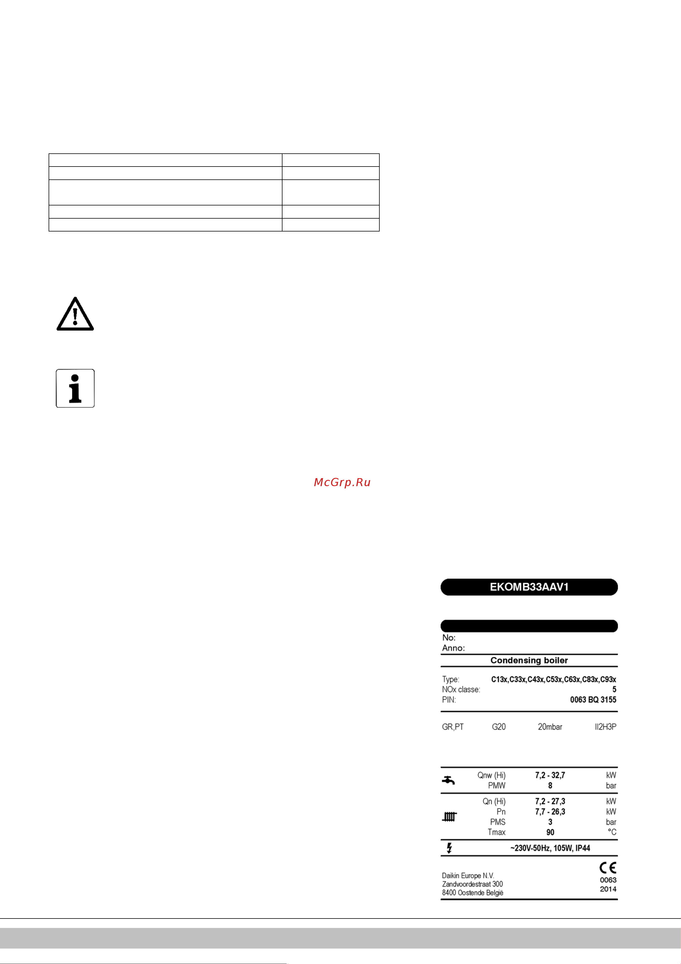 Daikin EKOMB28AAV1 [5/60] These installation instructions