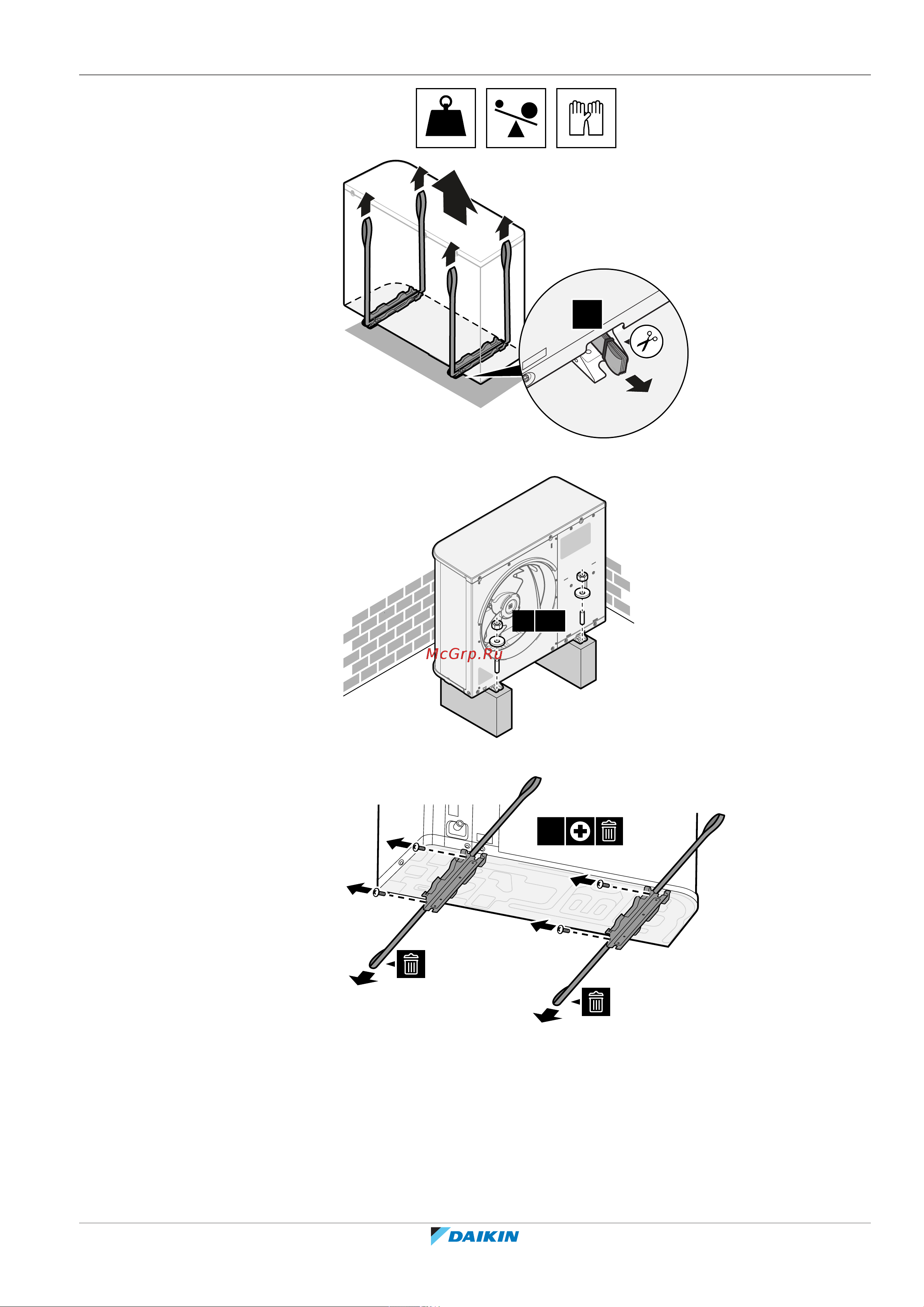Daikin ETBX16EF9W [81/324] Монтаж агрегата