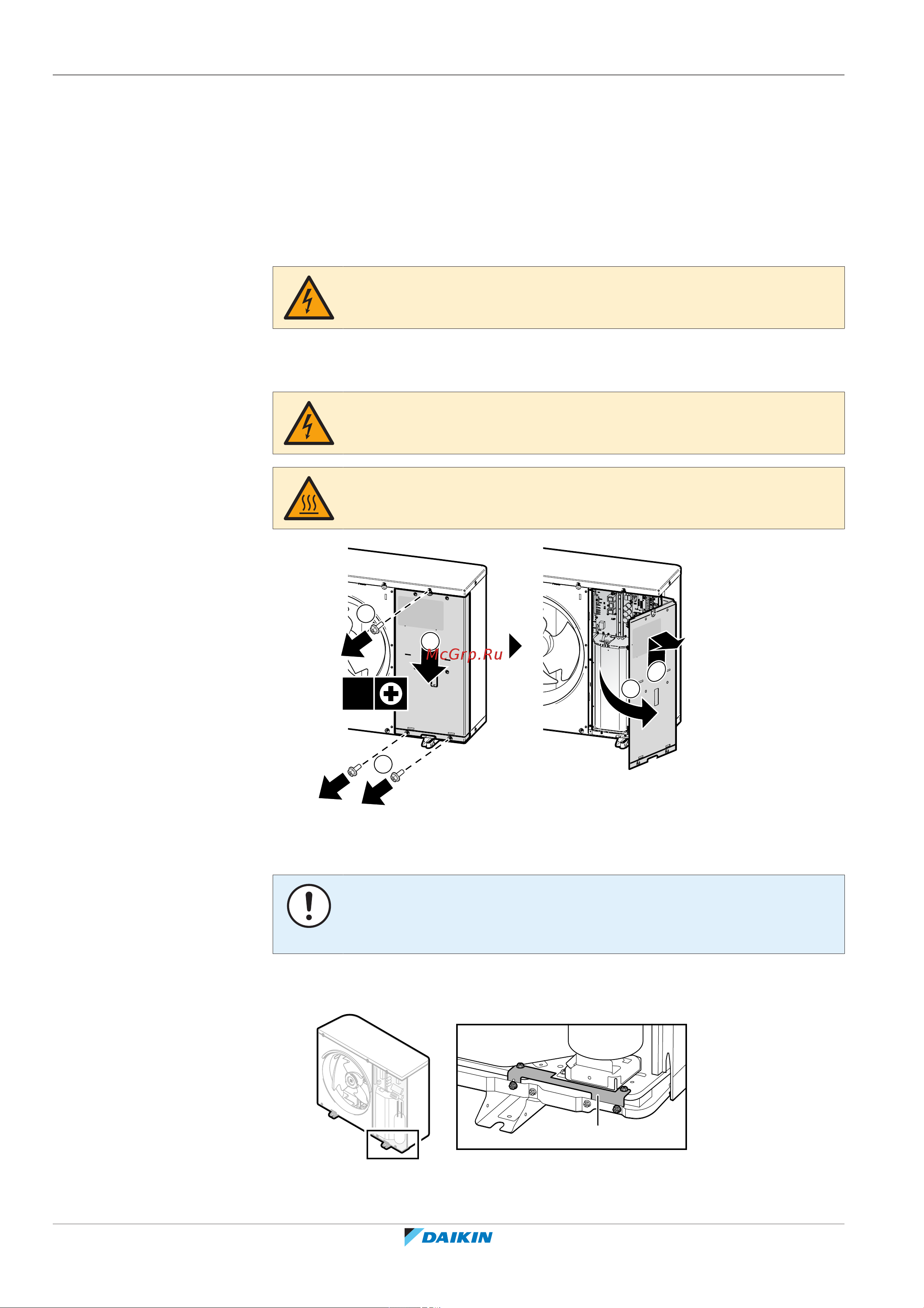 Daikin ETVH16S18EA9W [72/316] Снятие установка панелей агрегатов
