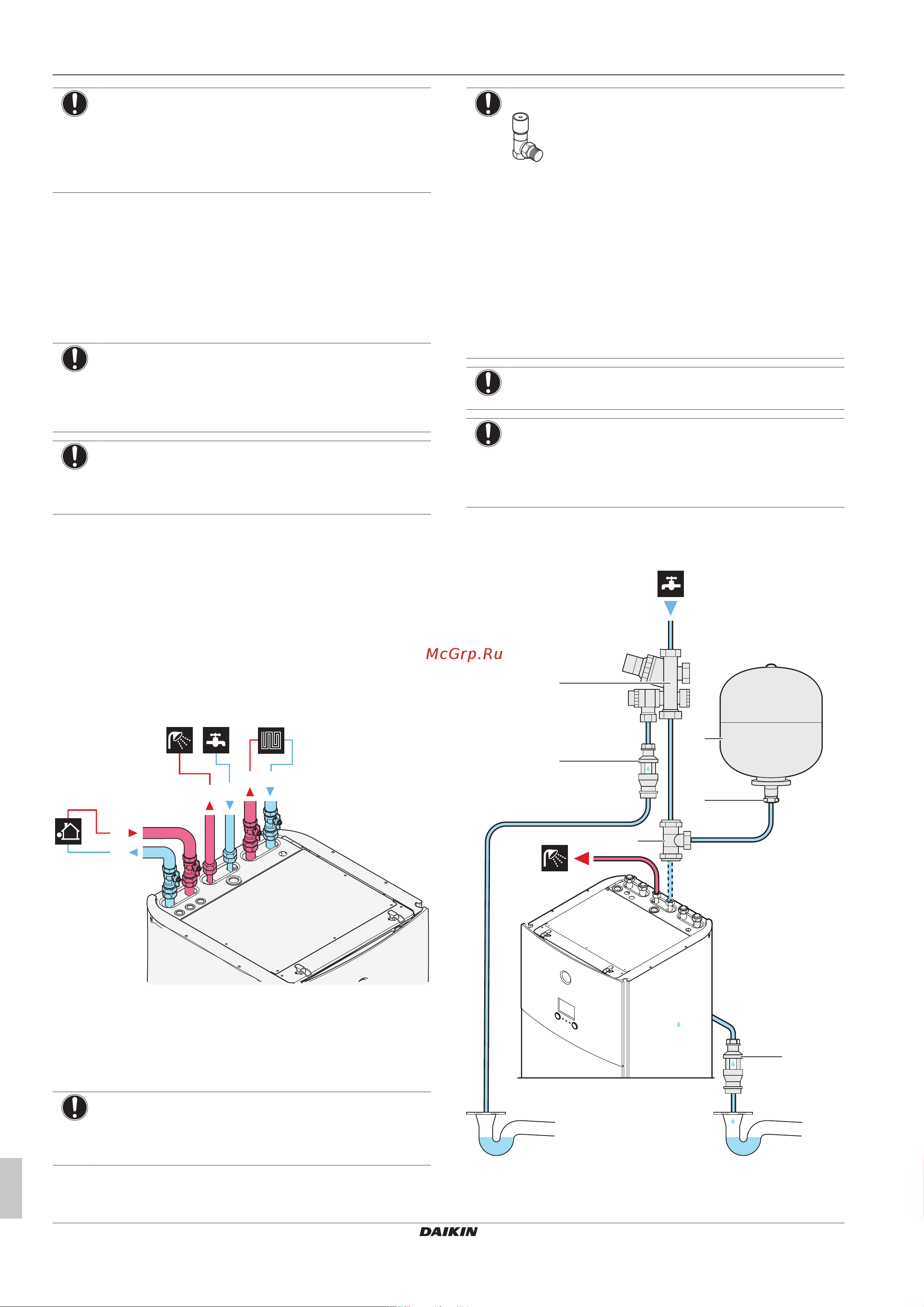 Daikin ETVH16SU23EA6V [10/44] Connecting water piping