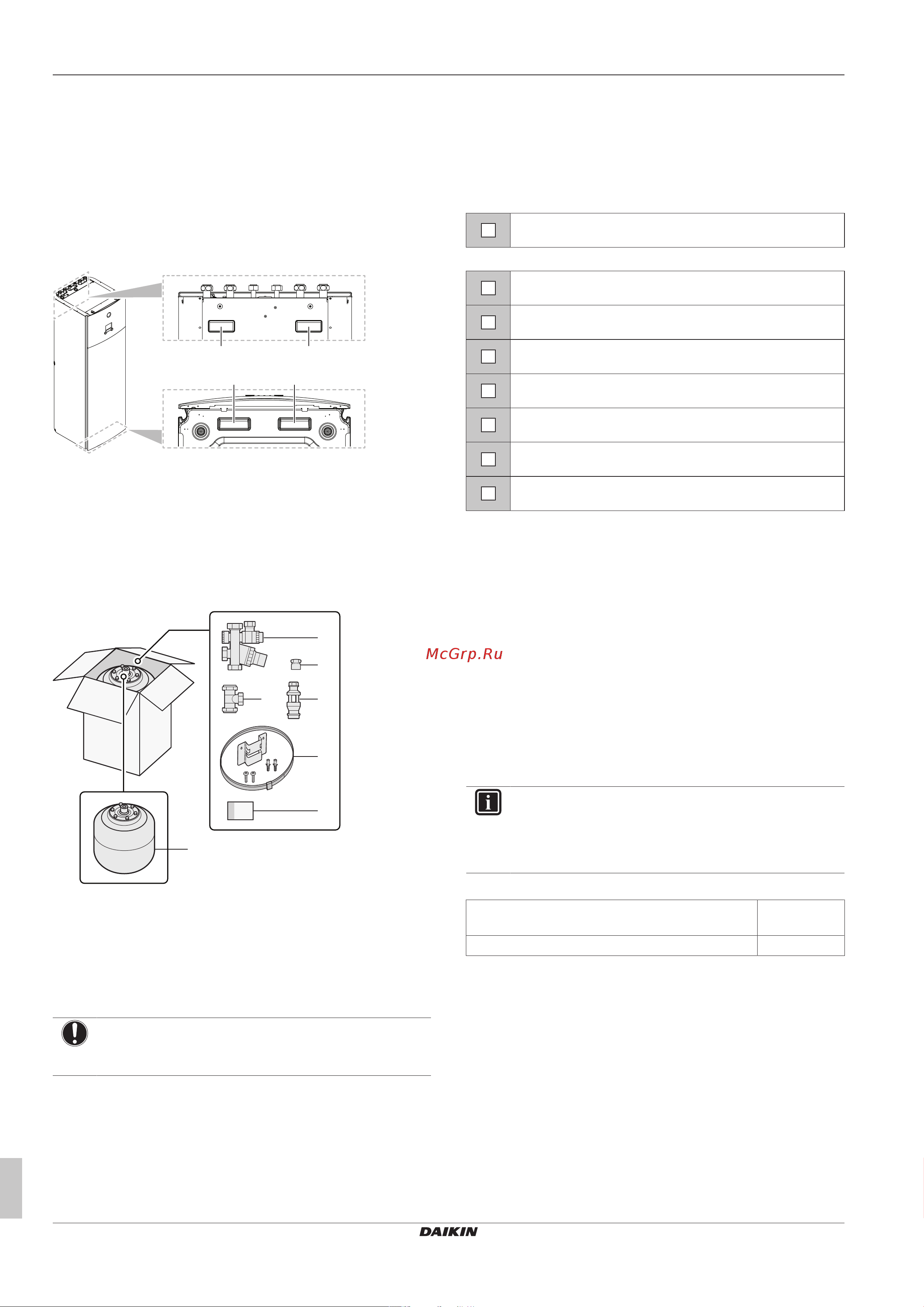 Daikin ETVH16SU23EA6V [6/44] To handle the indoor unit