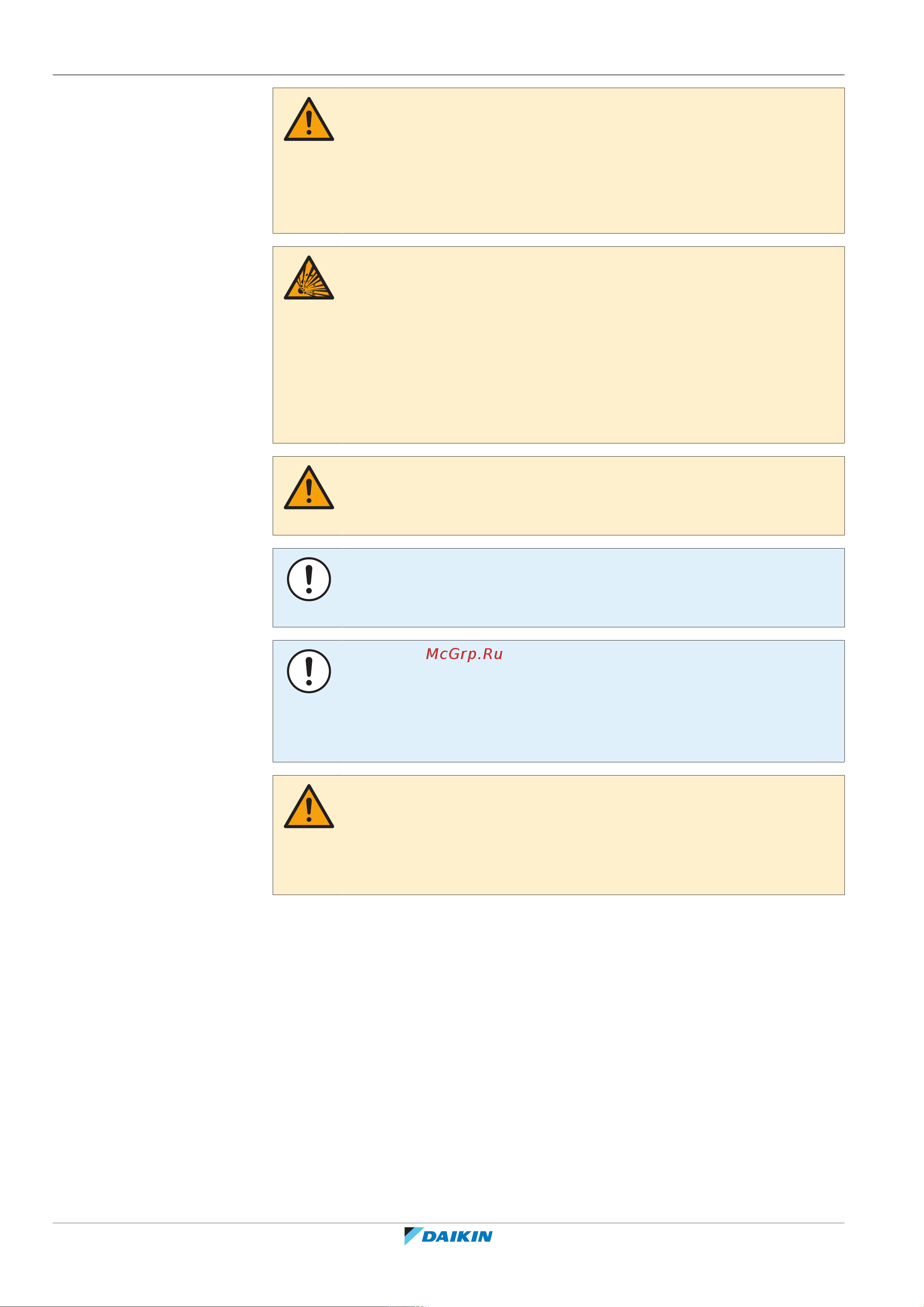 Daikin ETVH16SU23EA6V [12/296] General safety precautions