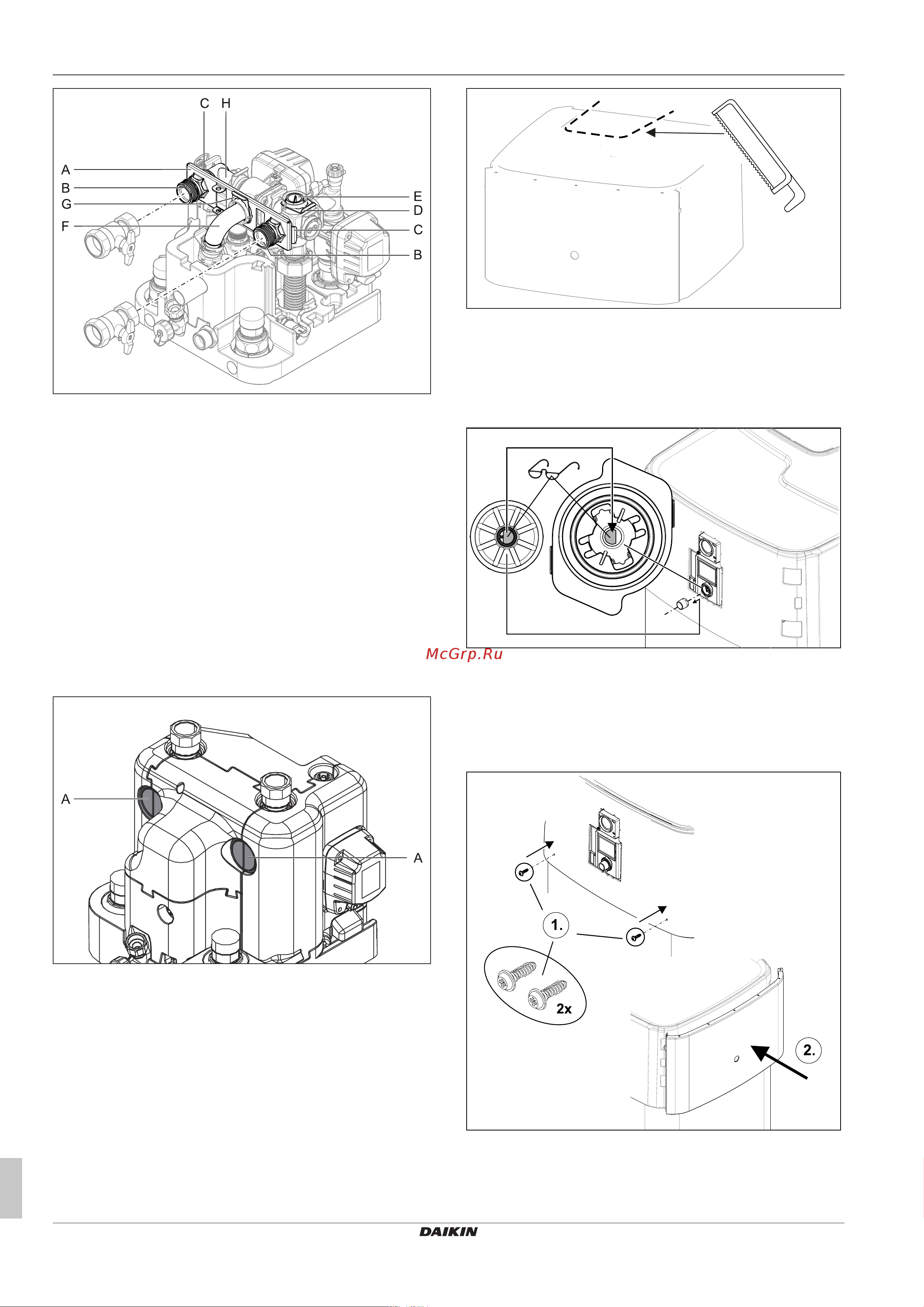 Daikin ETSHB16P50DA [18/76] Крепление кожуха