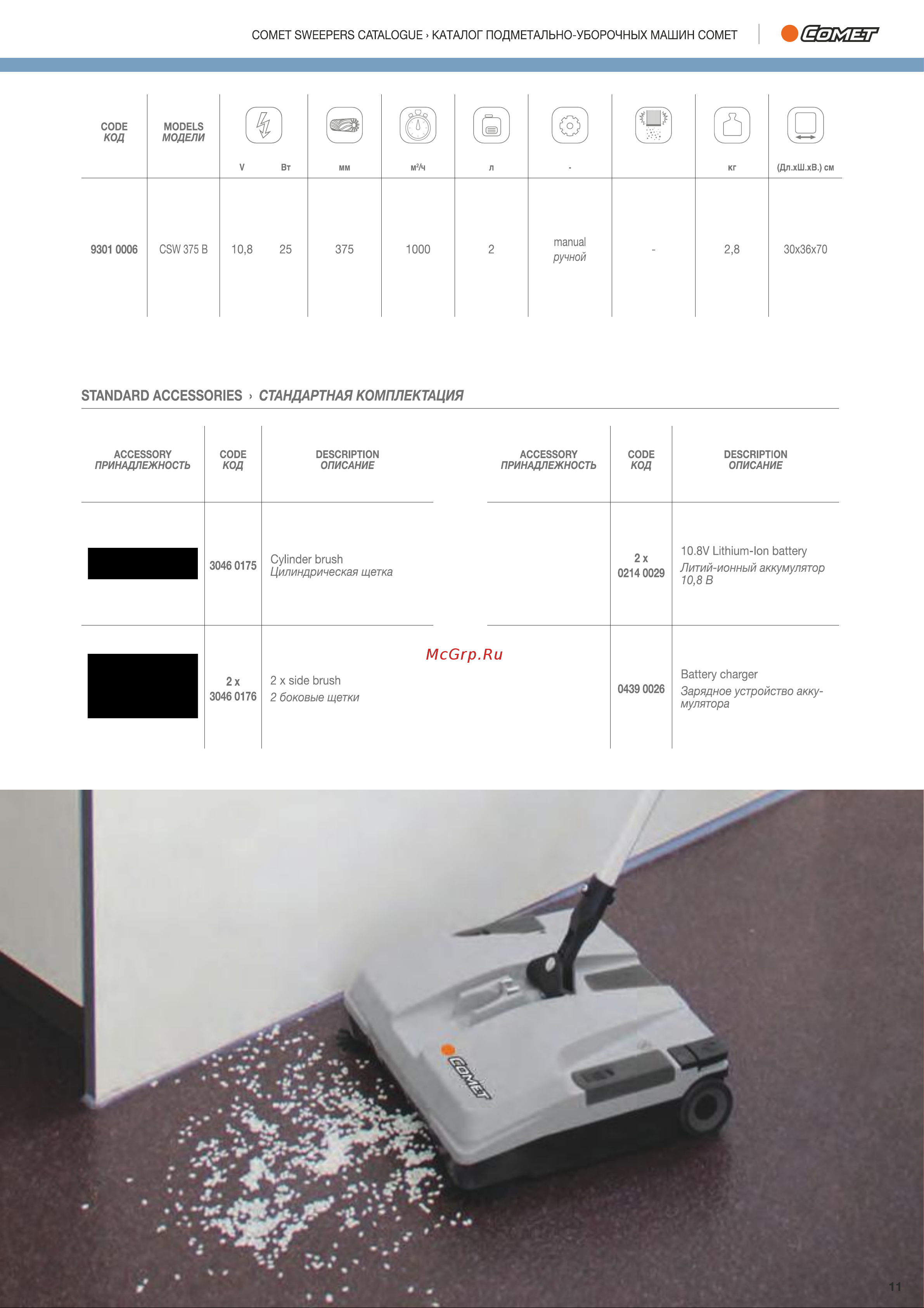 Comet SWL 700 ST [11/32] Стандартная комплектация