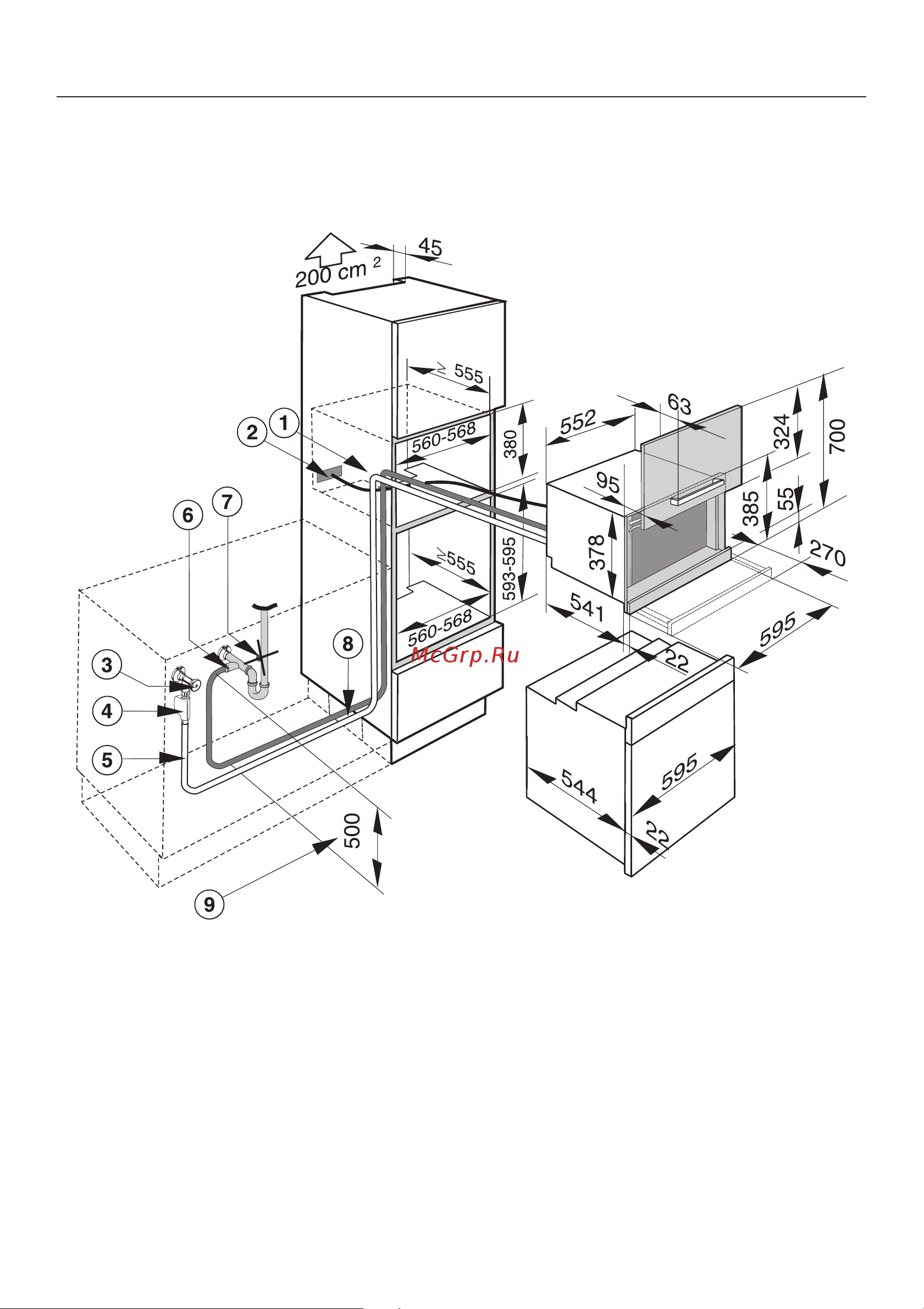 Miele DG 4164 L [10/20] Dg 4064 l dg 4164 l â íèøå âûñîòîé 380 ìì 10