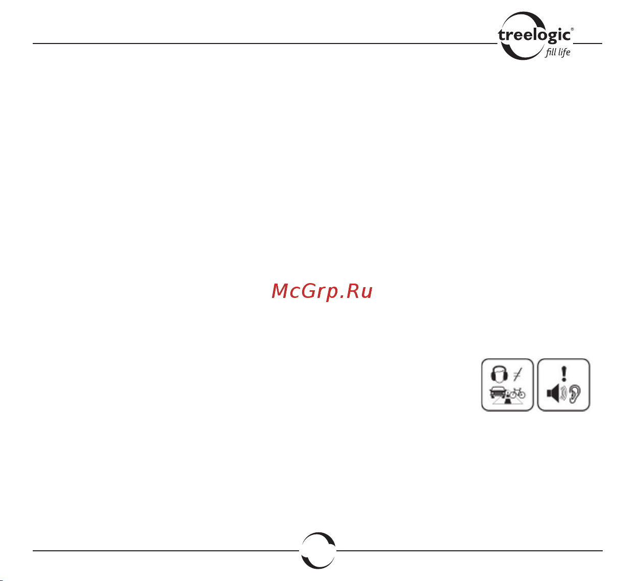 Treelogic ARCUS 705 TOUCH [10/66] Меры предосторожности при использовании наушников