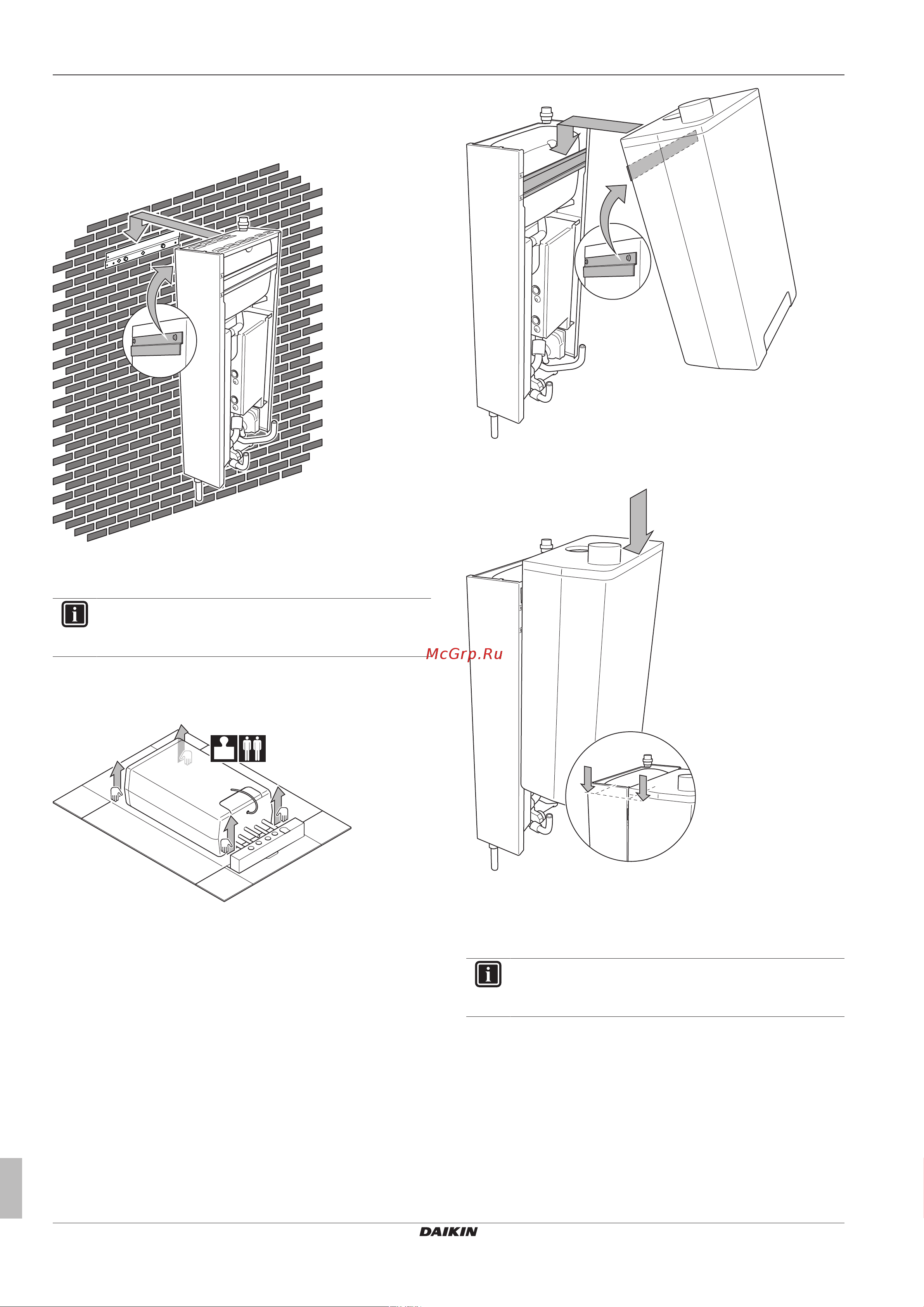 Daikin EHYKOMB33AA2A [24/108] Mounting the gas boiler