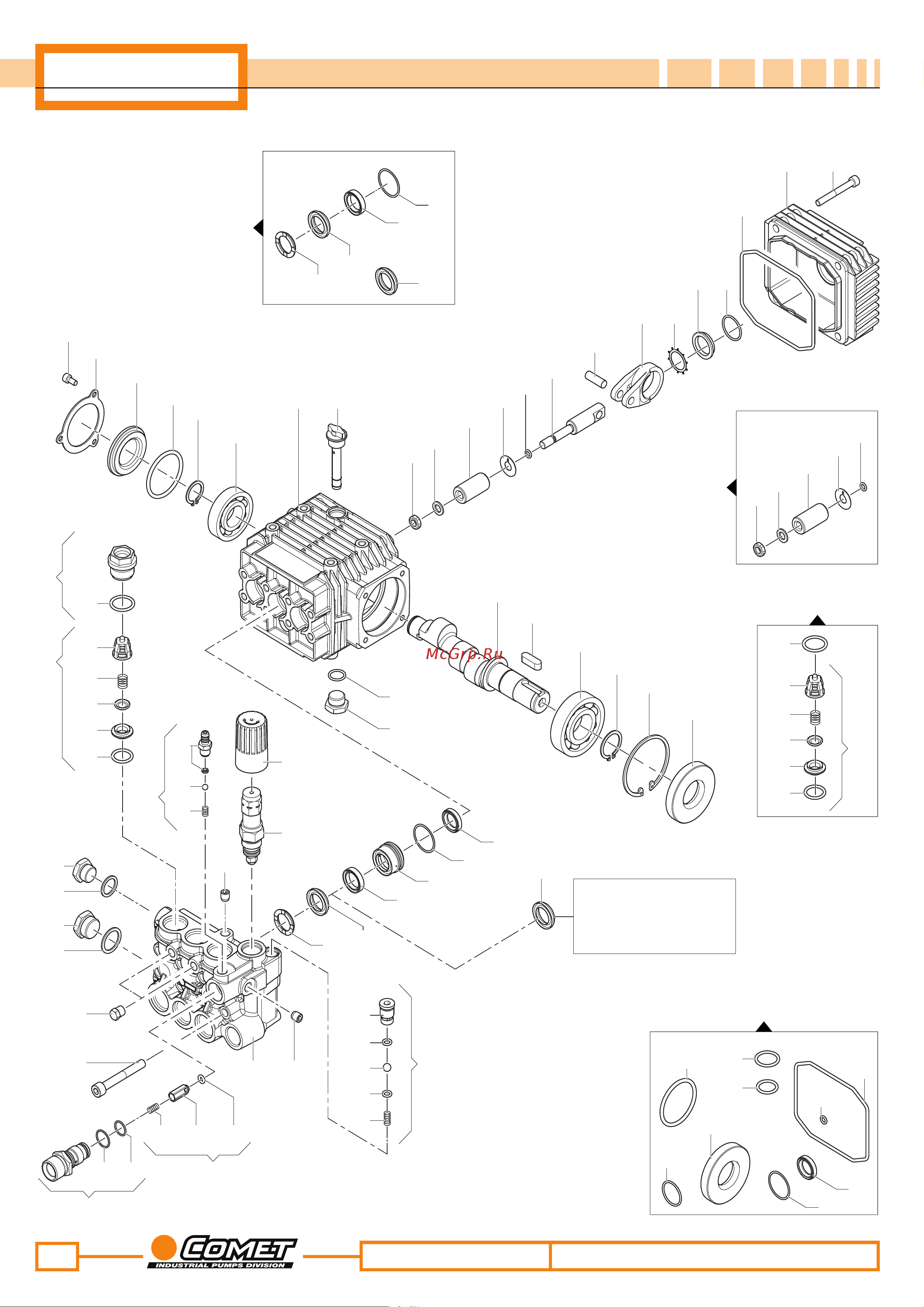 Comet ZWD-K 4030 G (15/207) 3400 об/мин.Ø 1”п.в. Схема запасных частей онлайн