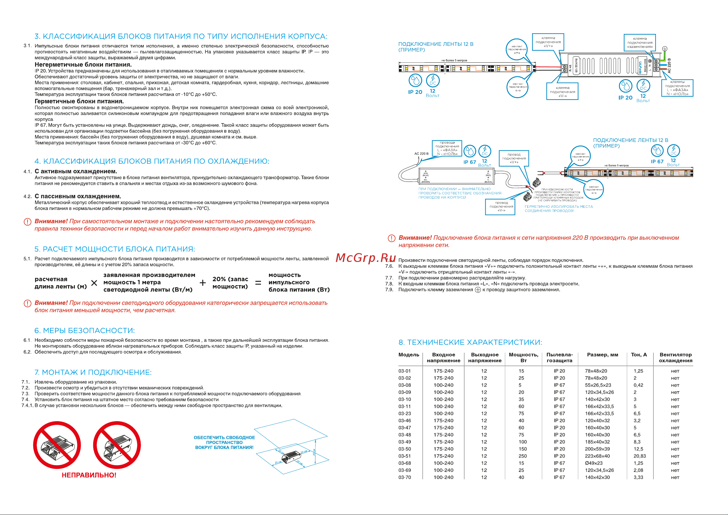 Apeyron Electrics 03-11 [2/2] Внимание подключение блока питания к сети напряжения 220 в производить при выключенном
