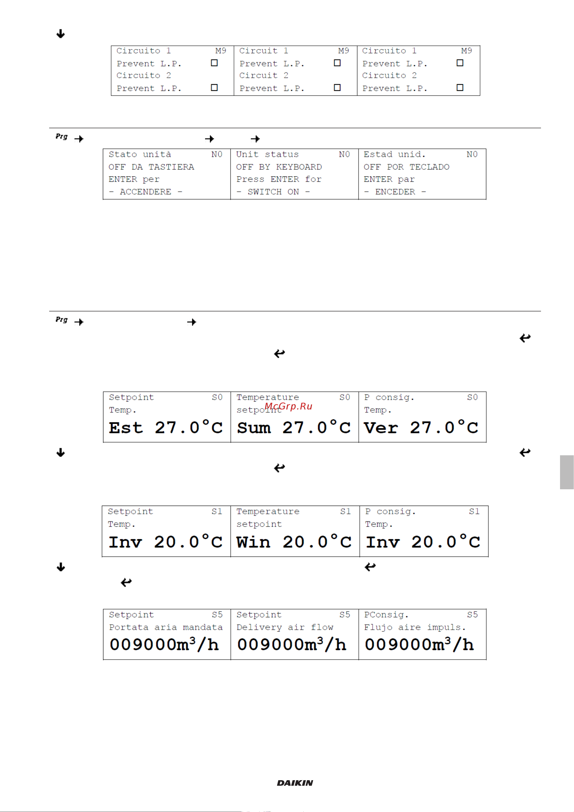 Daikin UATYQ30ABAY1 [7/24] Switching on off he unit from keyboard