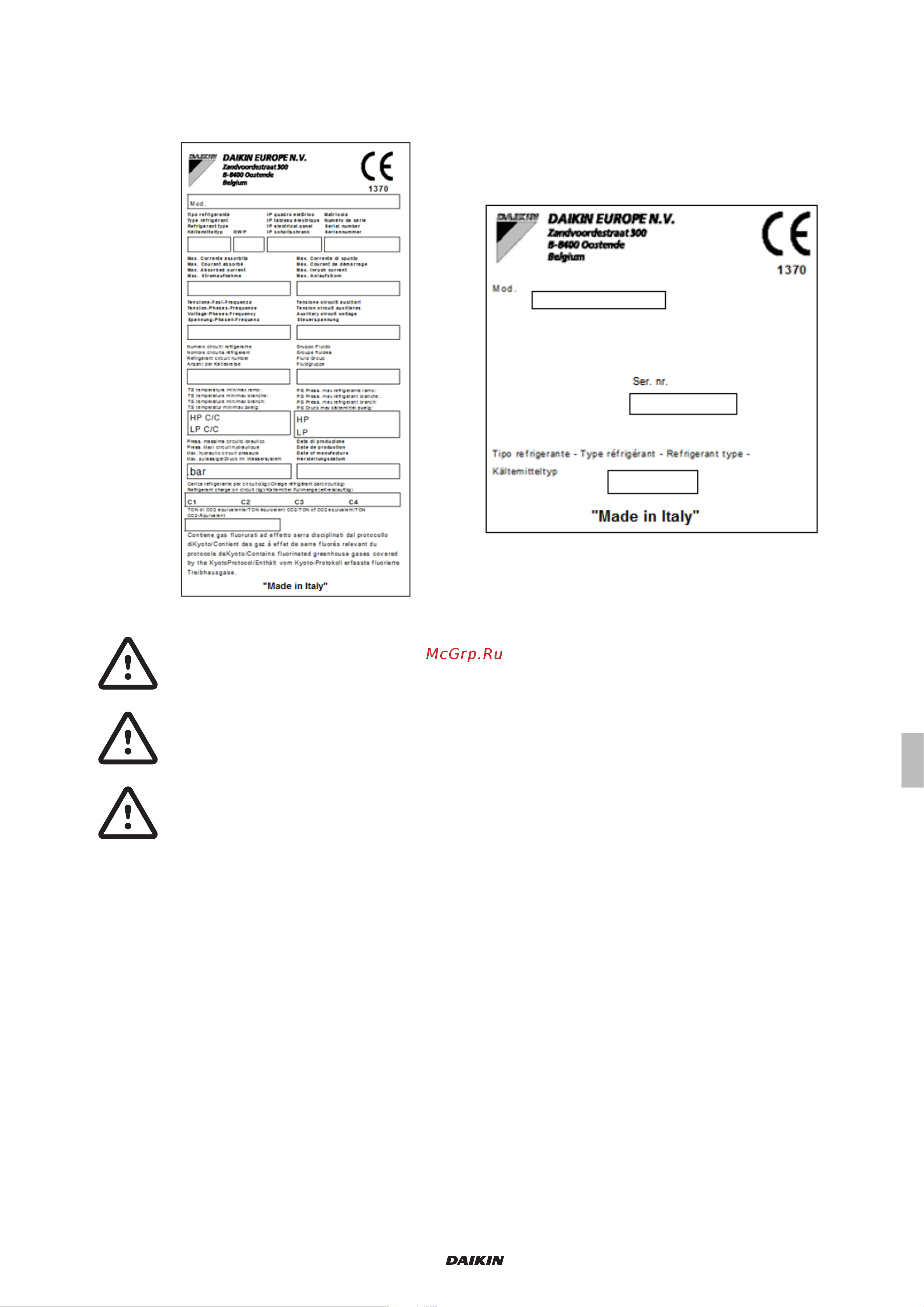 Daikin UATYQ115ABAY1 [7/44] Labels