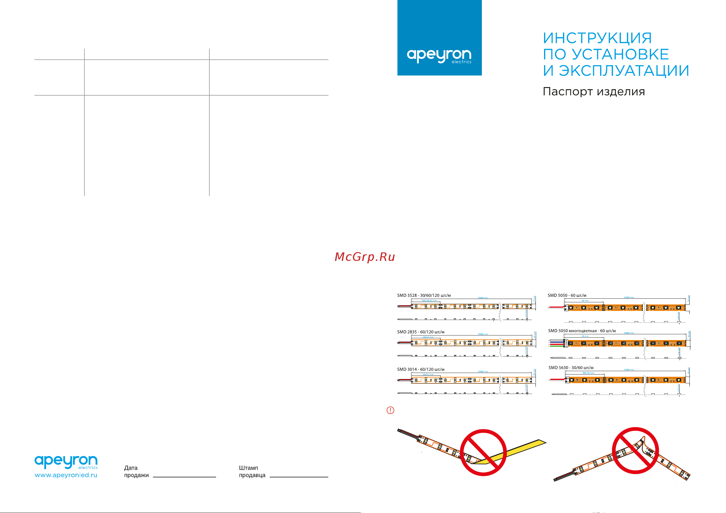 Apeyron Electrics 00-04 Инструкция по эксплуатации онлайн