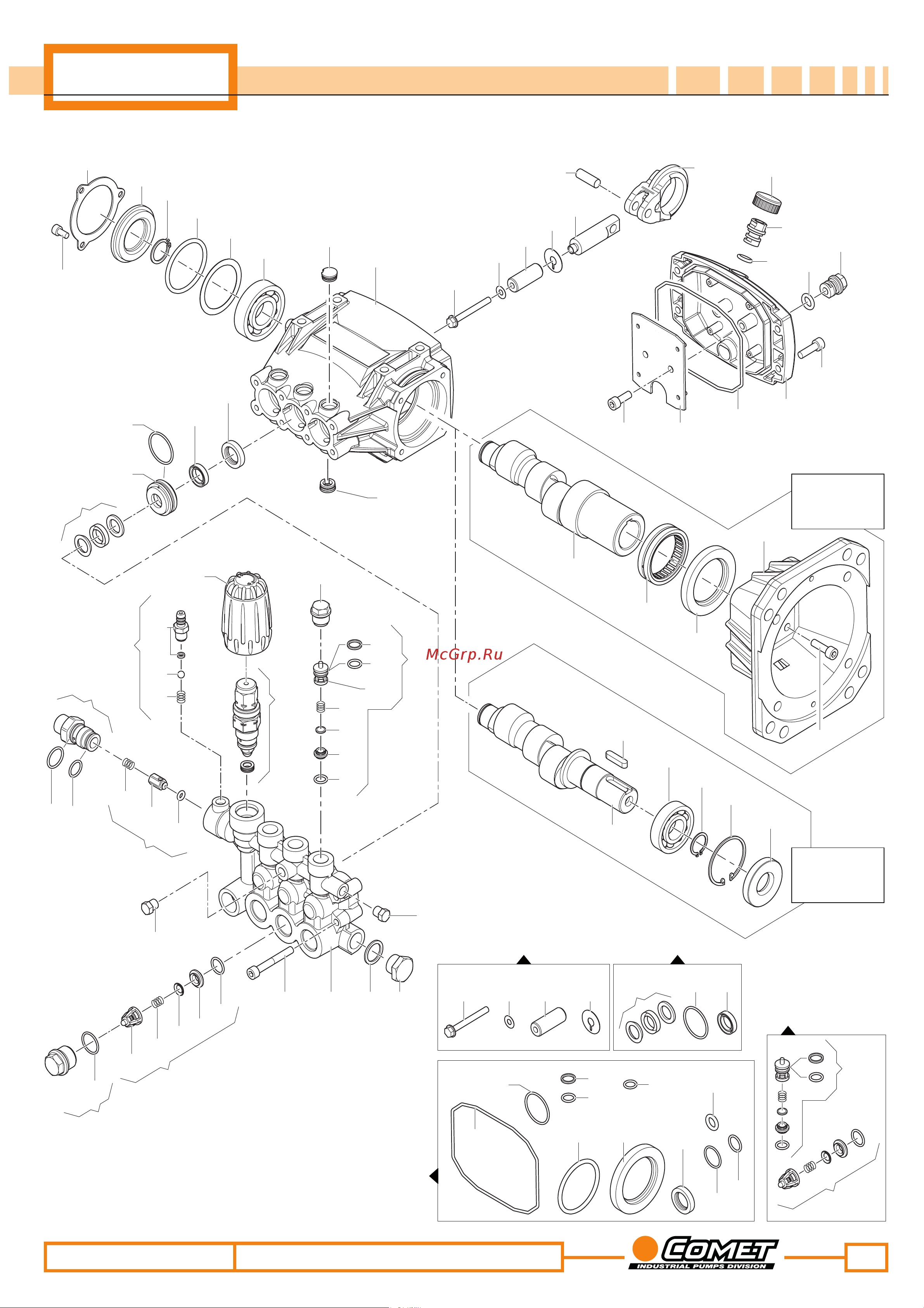 Comet EWD-K 3540 G PB (13,1/276) 3400 об/мин.Ø 1”п.в. Схема запасных частей онлайн