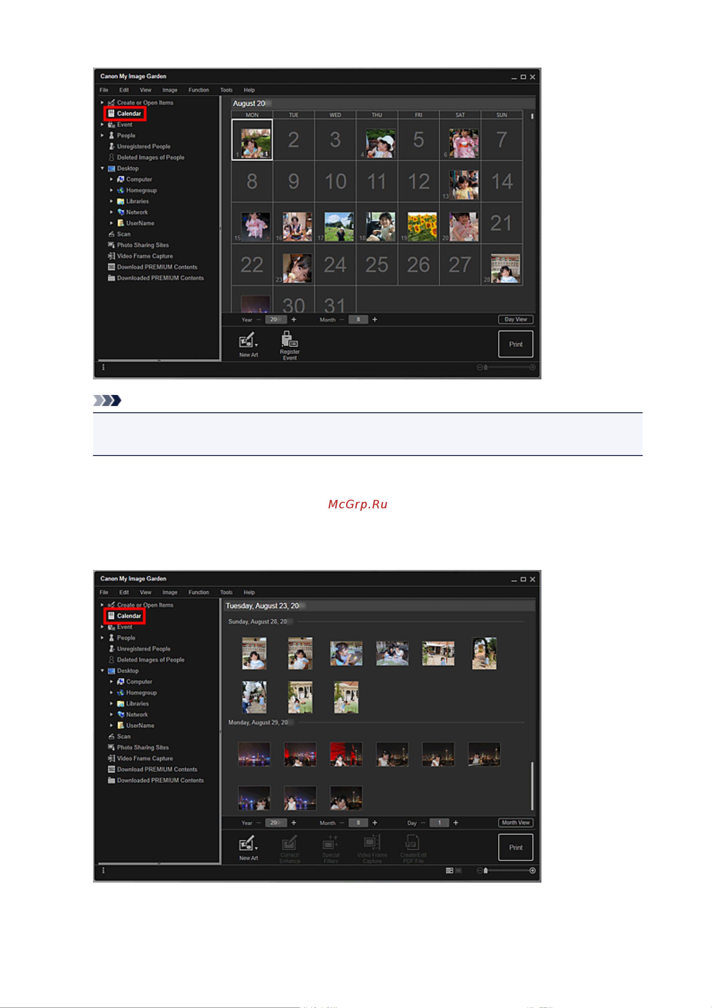 Canon My Image Garden V3.6 Win [23/71] В обзор дня day view