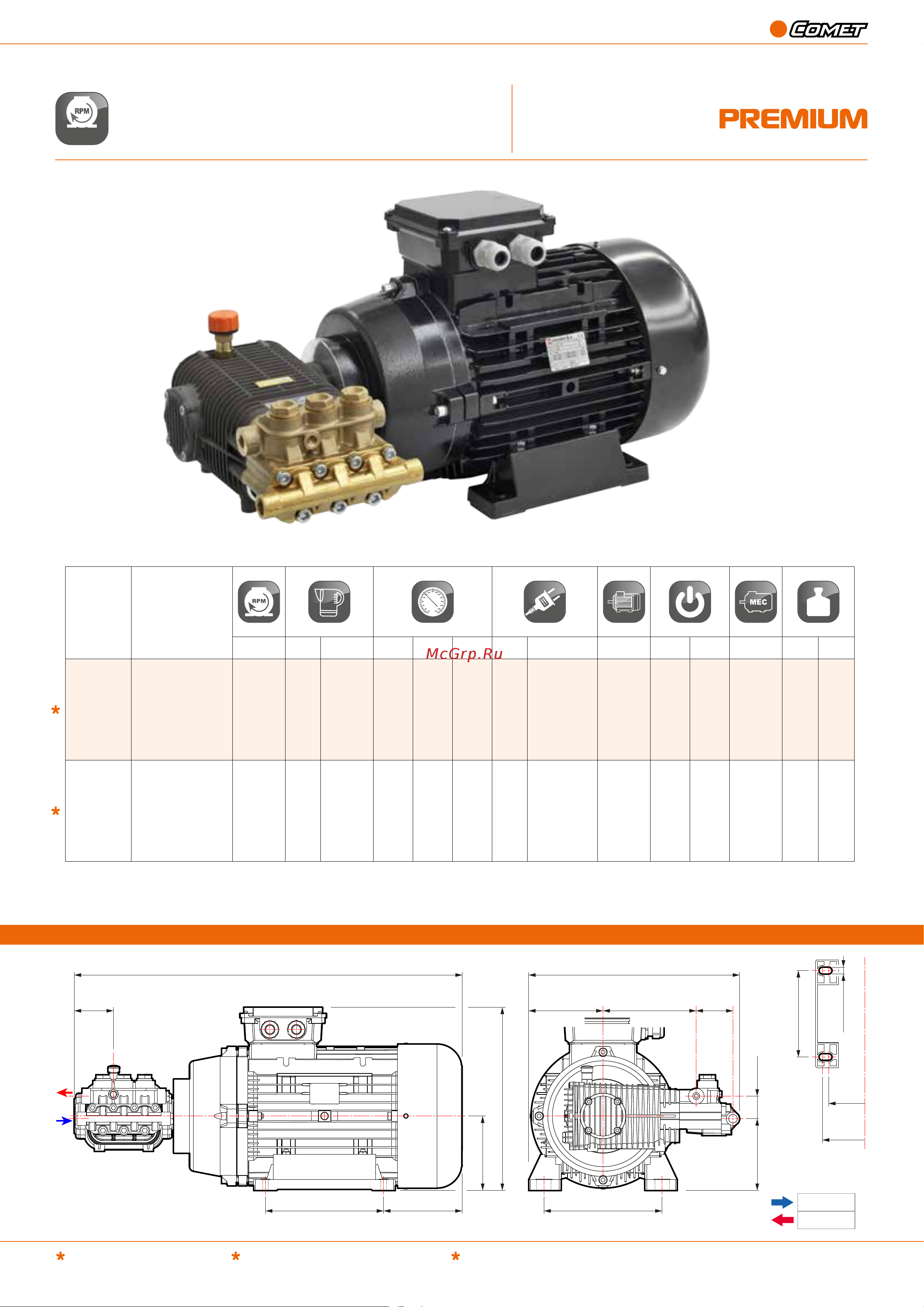Comet MTP TW 15/500 с эл. двигателем 15 Квт 380 В Тех. документация онлайн