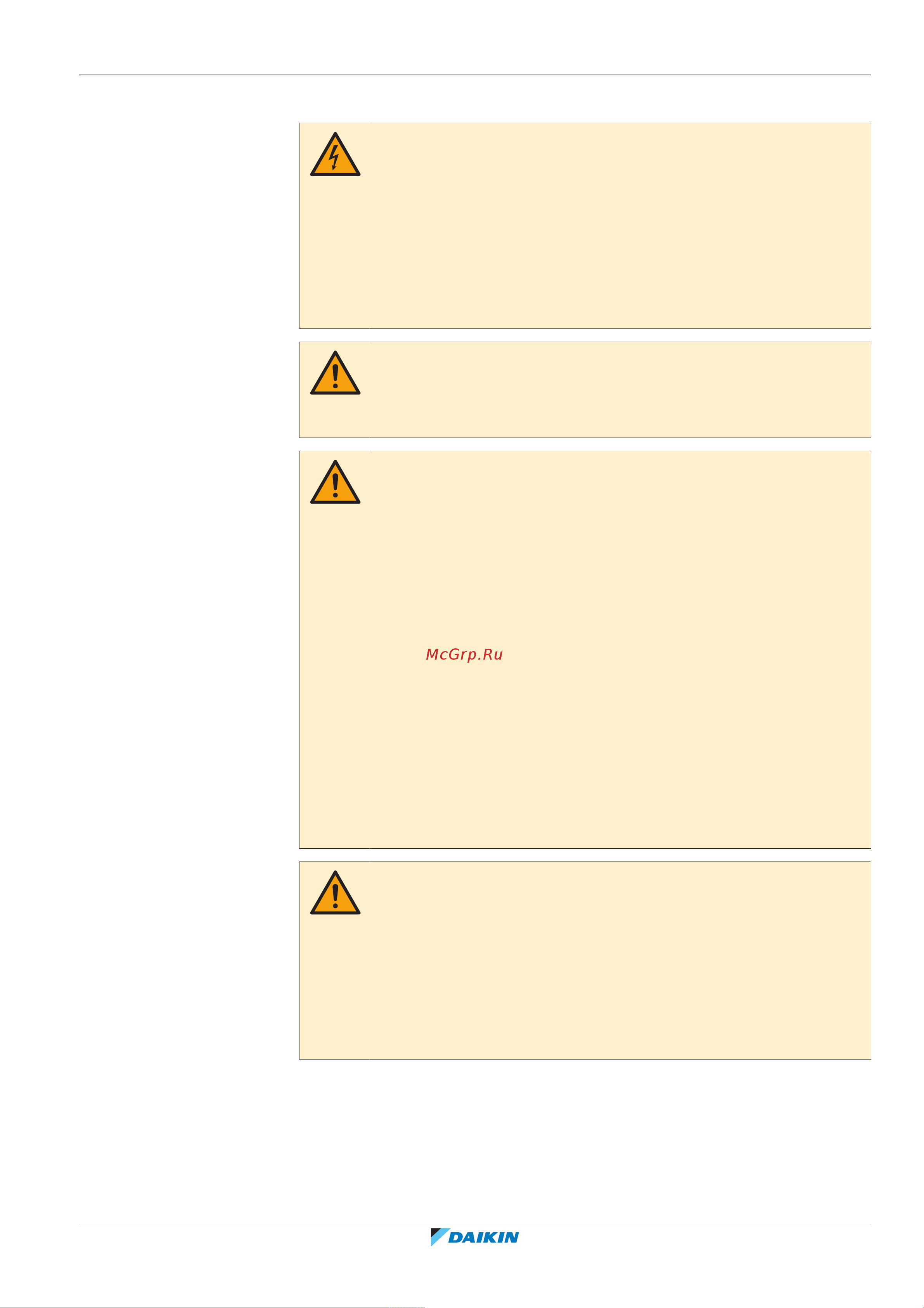 Daikin EGSAH06UDA9W [11/252] General safety precautions