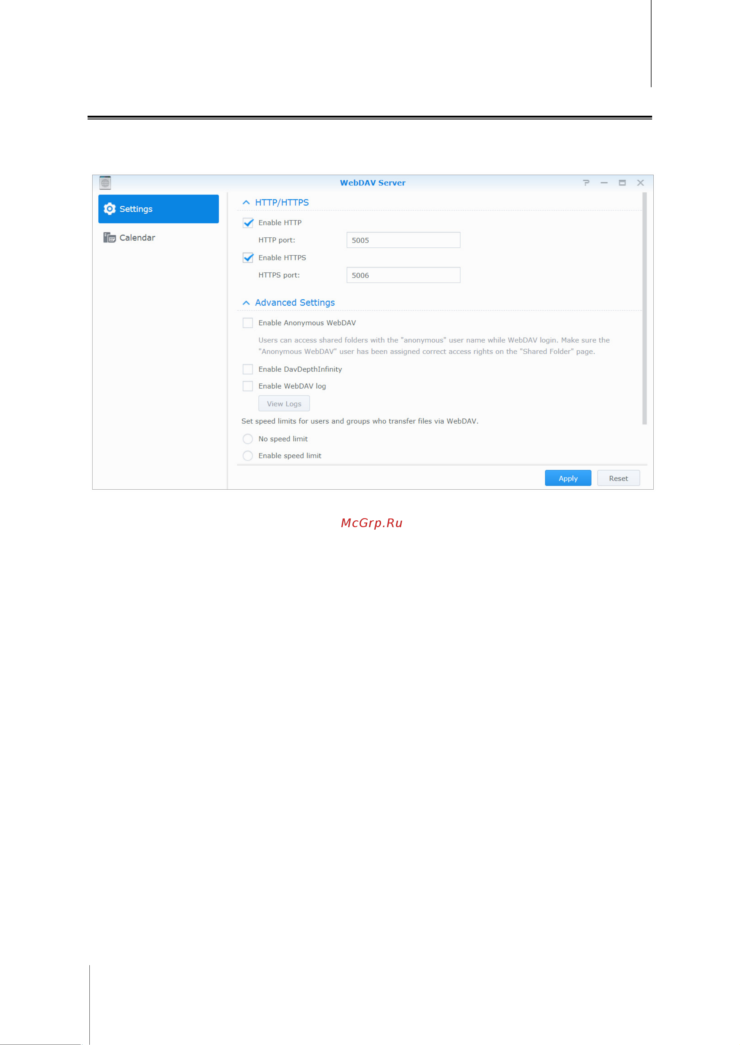 Synology RS2418+ [54/70] Доступ к файлам по webdav