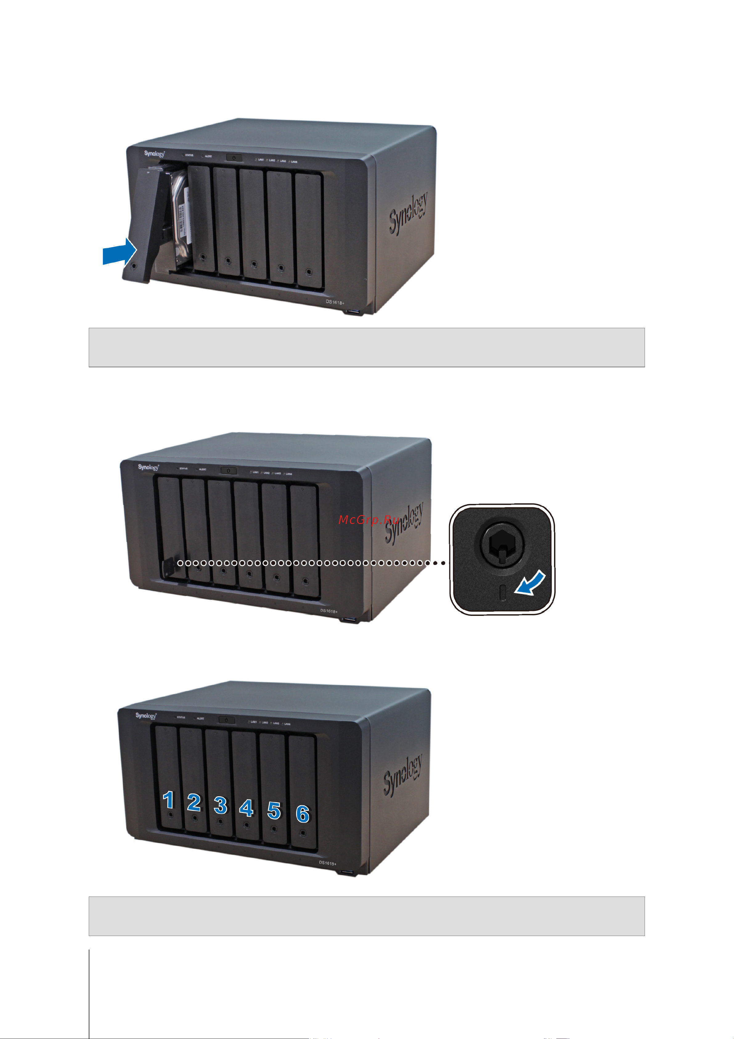 Synology DS1618+ [8/29] Глава 2 установка оборудования