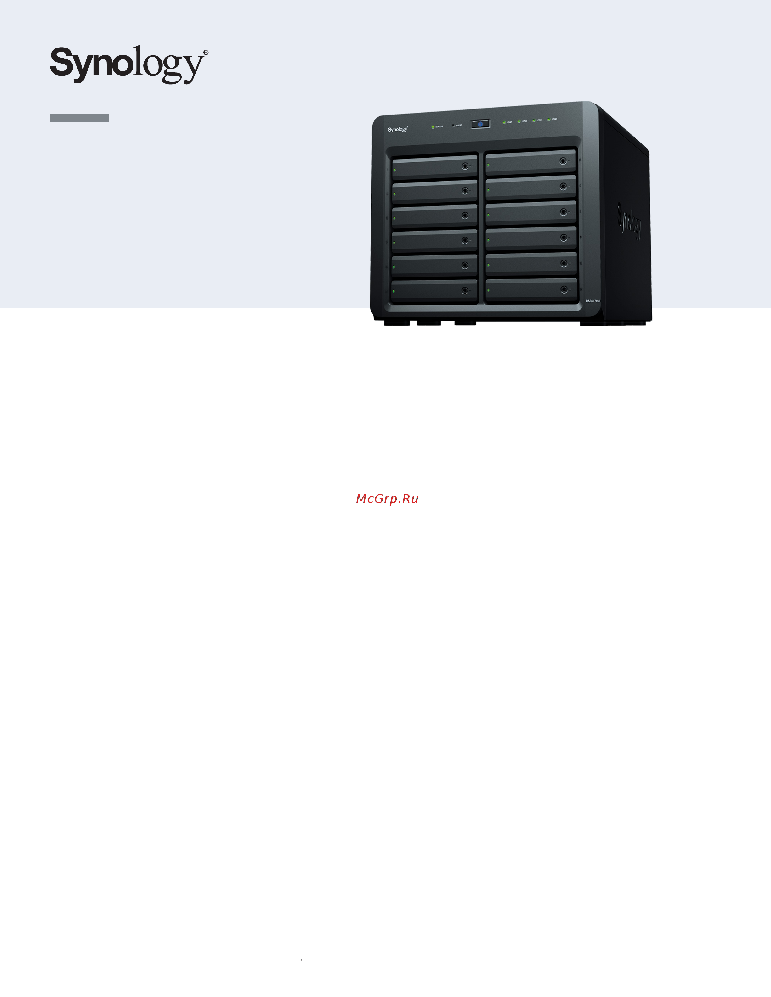 Synology DS3617xsII Характеристики онлайн