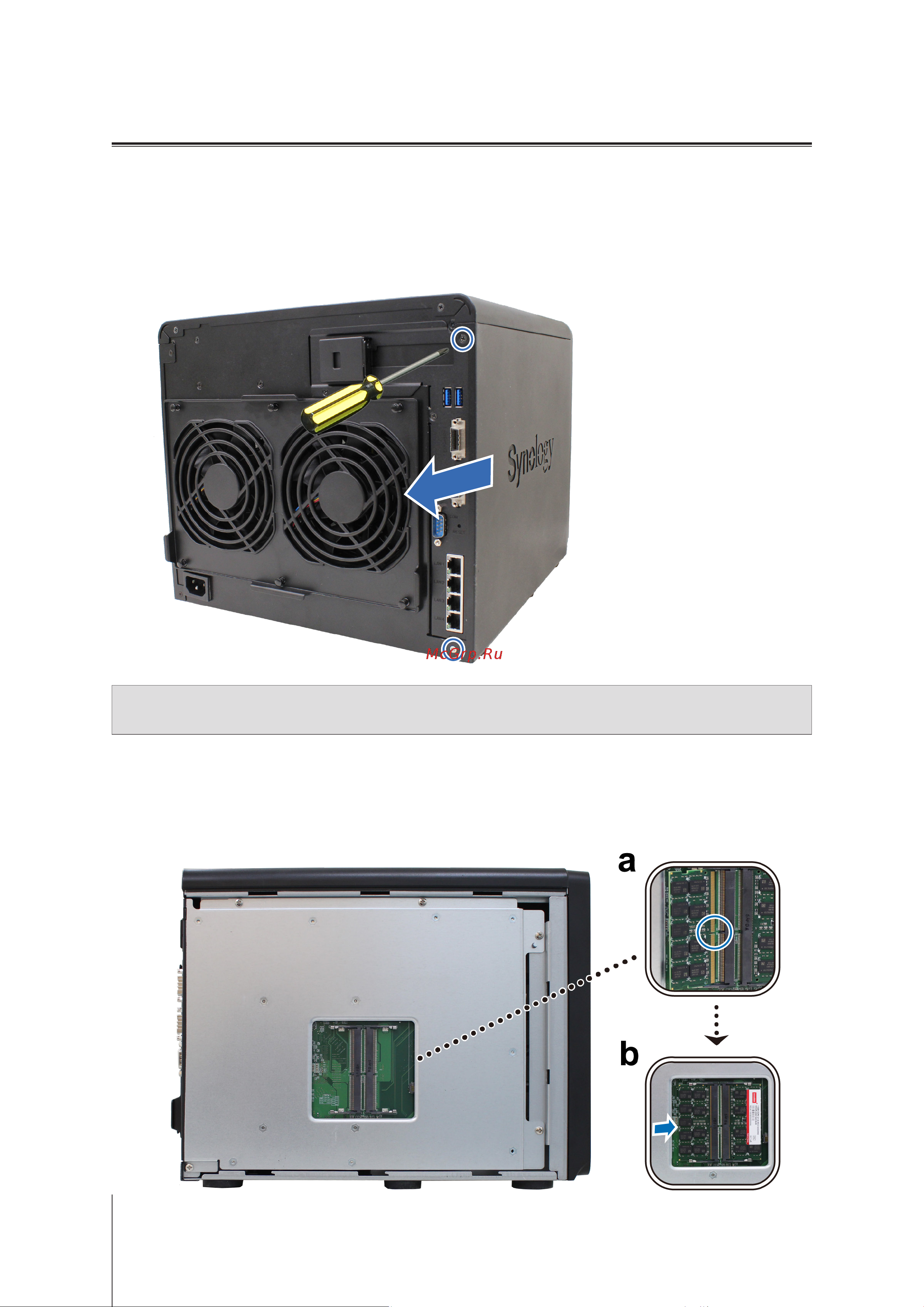 Synology DS3617xsII [10/27] Add a ram module