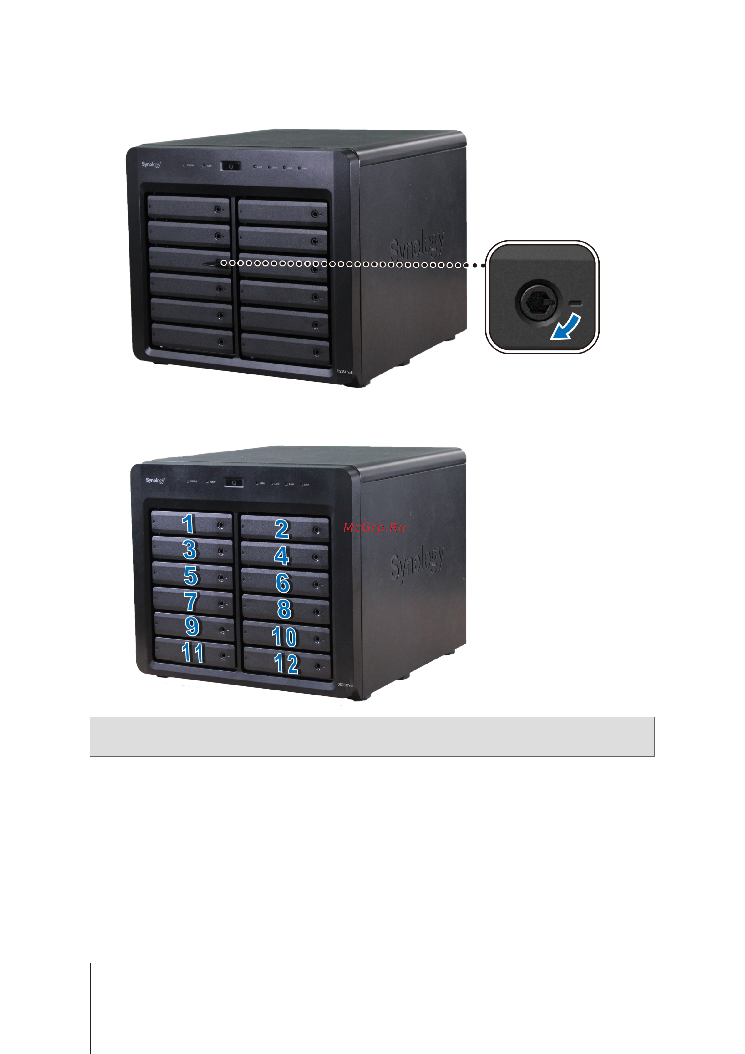 Synology DS3617xsII [8/27] Глава 2 установка оборудования