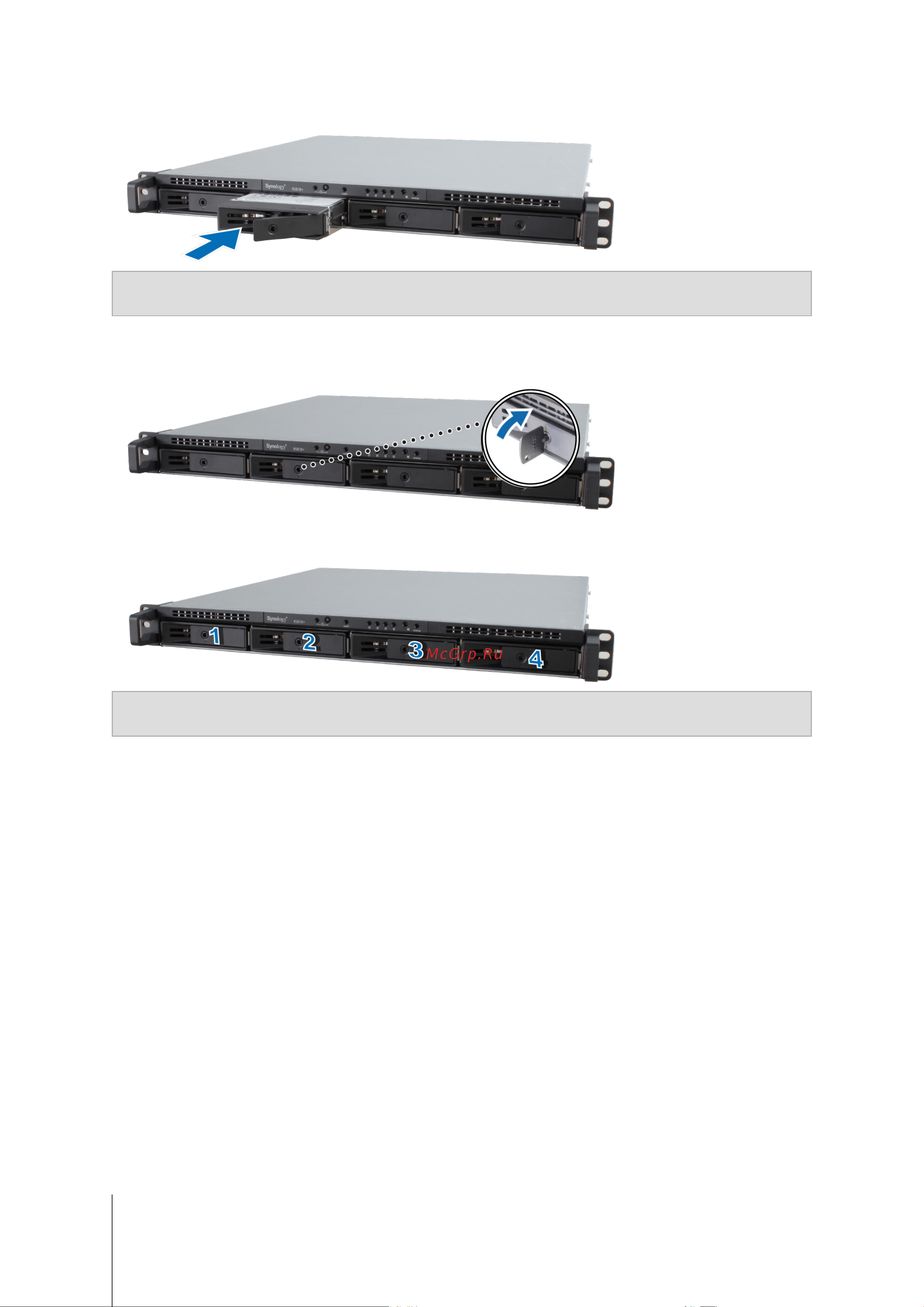 Synology RS818+ [8/24] Глава 2 установка оборудования
