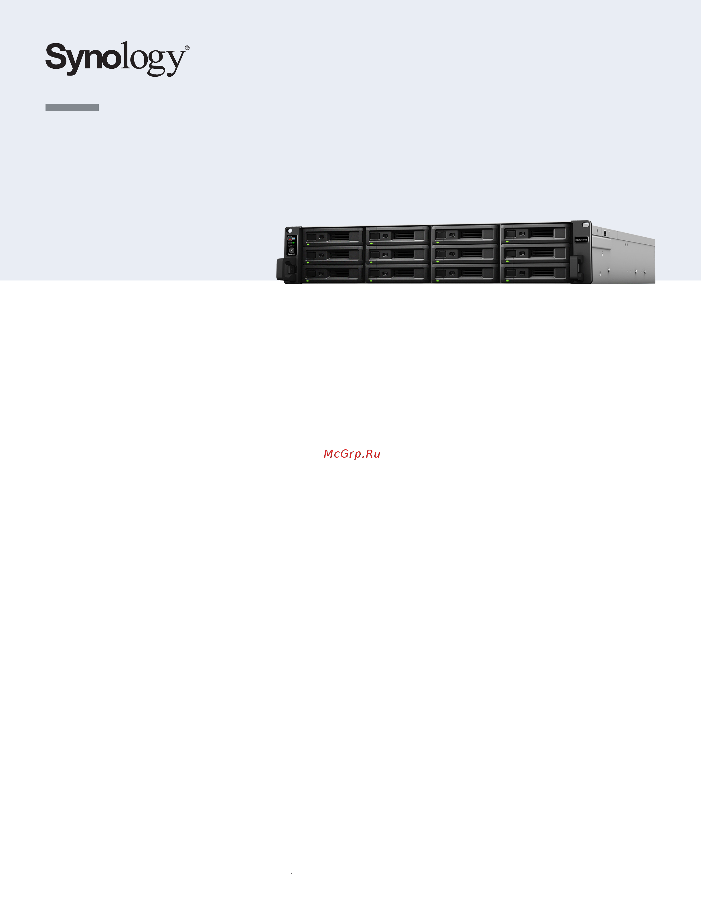 Synology RS3621RPxs Характеристики онлайн