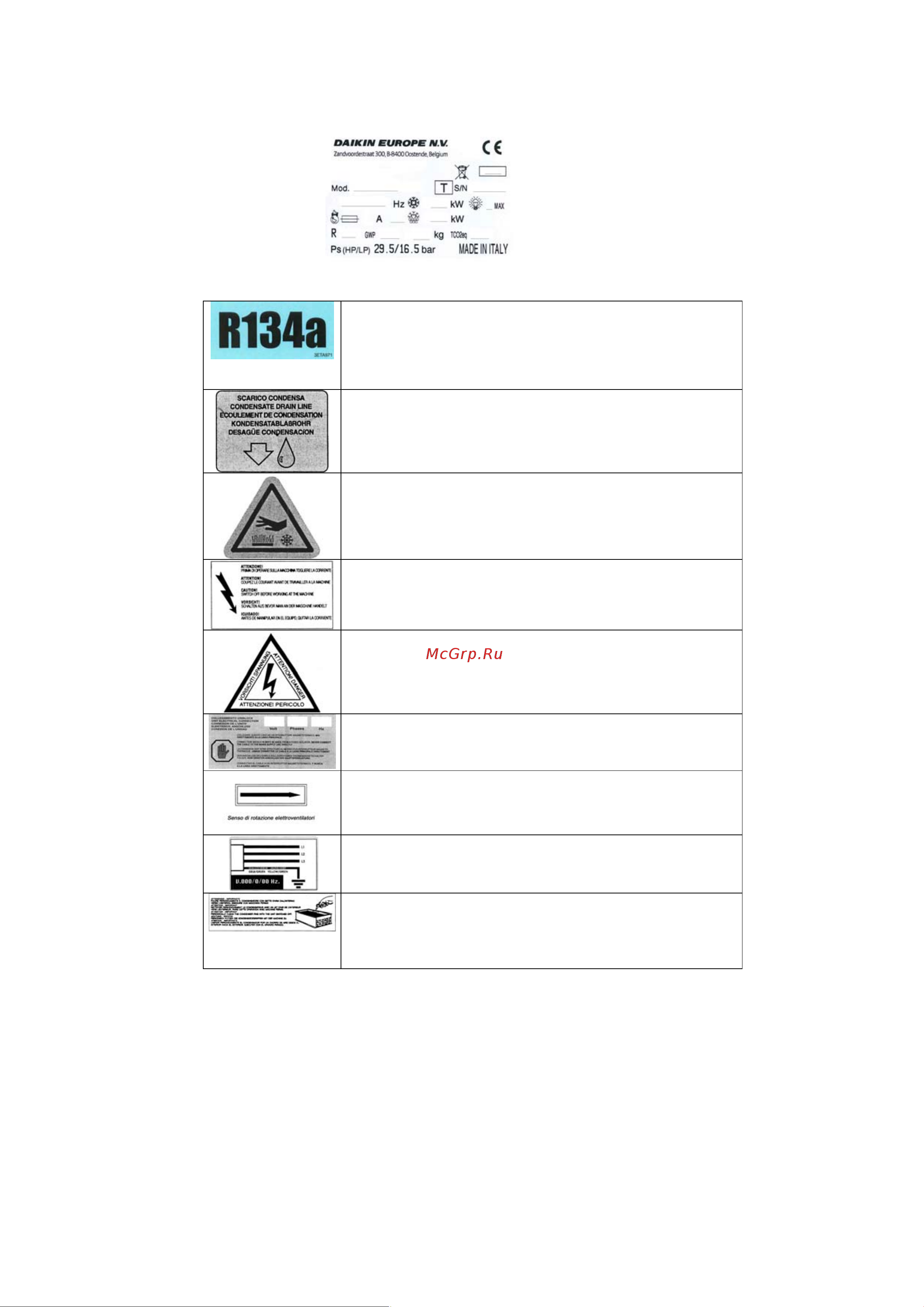 Daikin SB.LBCWHD060AV31DR Инструкция по эксплуатации онлайн [21/82] 609997