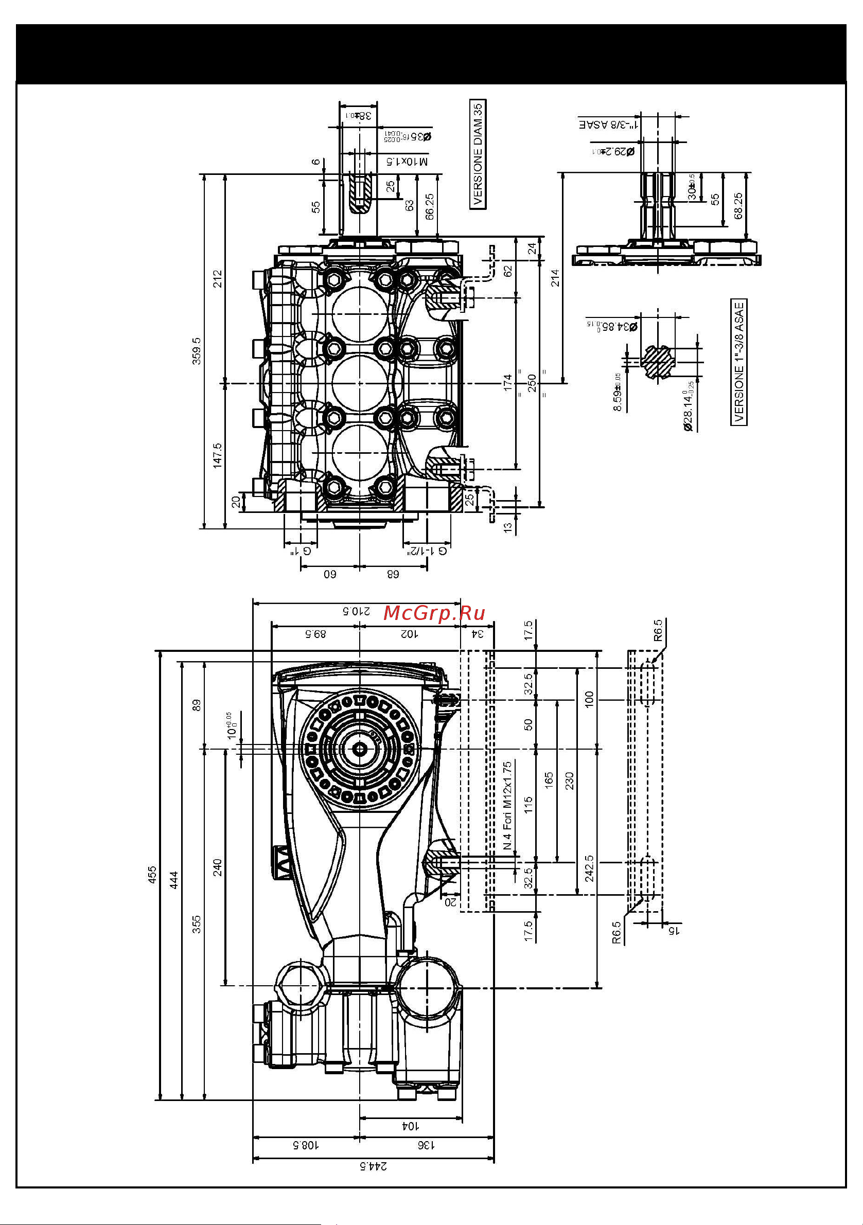 Interpump IPG AB 80 (550об/мин) Схема запасных частей онлайн [4/12] 610025