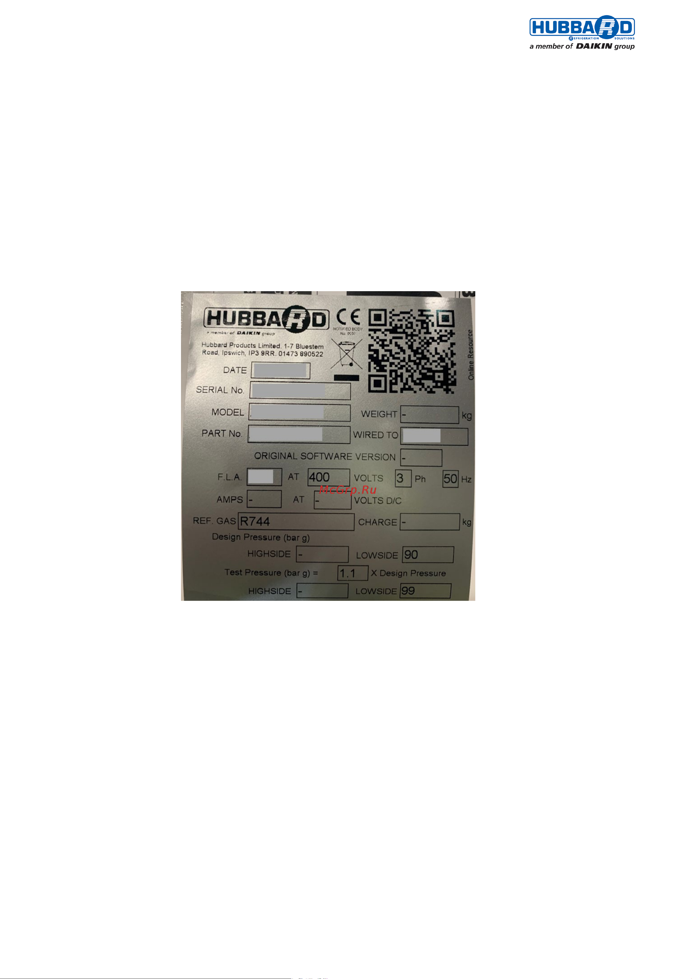 Daikin HCU4070PXB1 Инструкция по монтажу онлайн [11/169] 610034