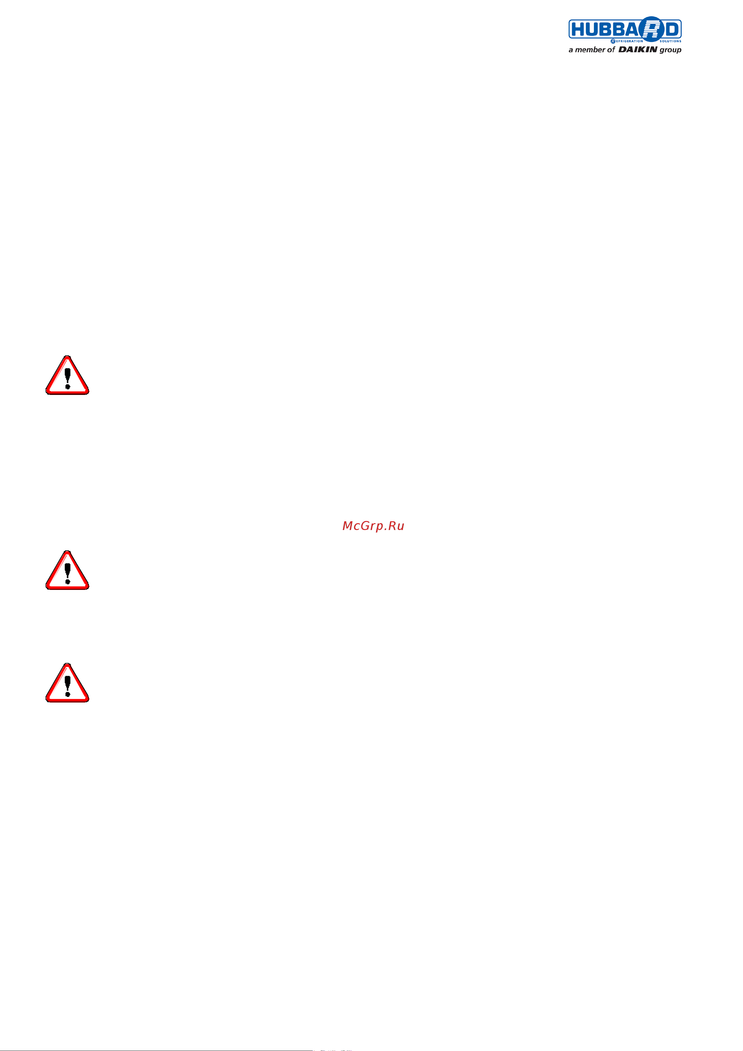 Daikin HCU4070PXB1 [7/169] Safety recommendations