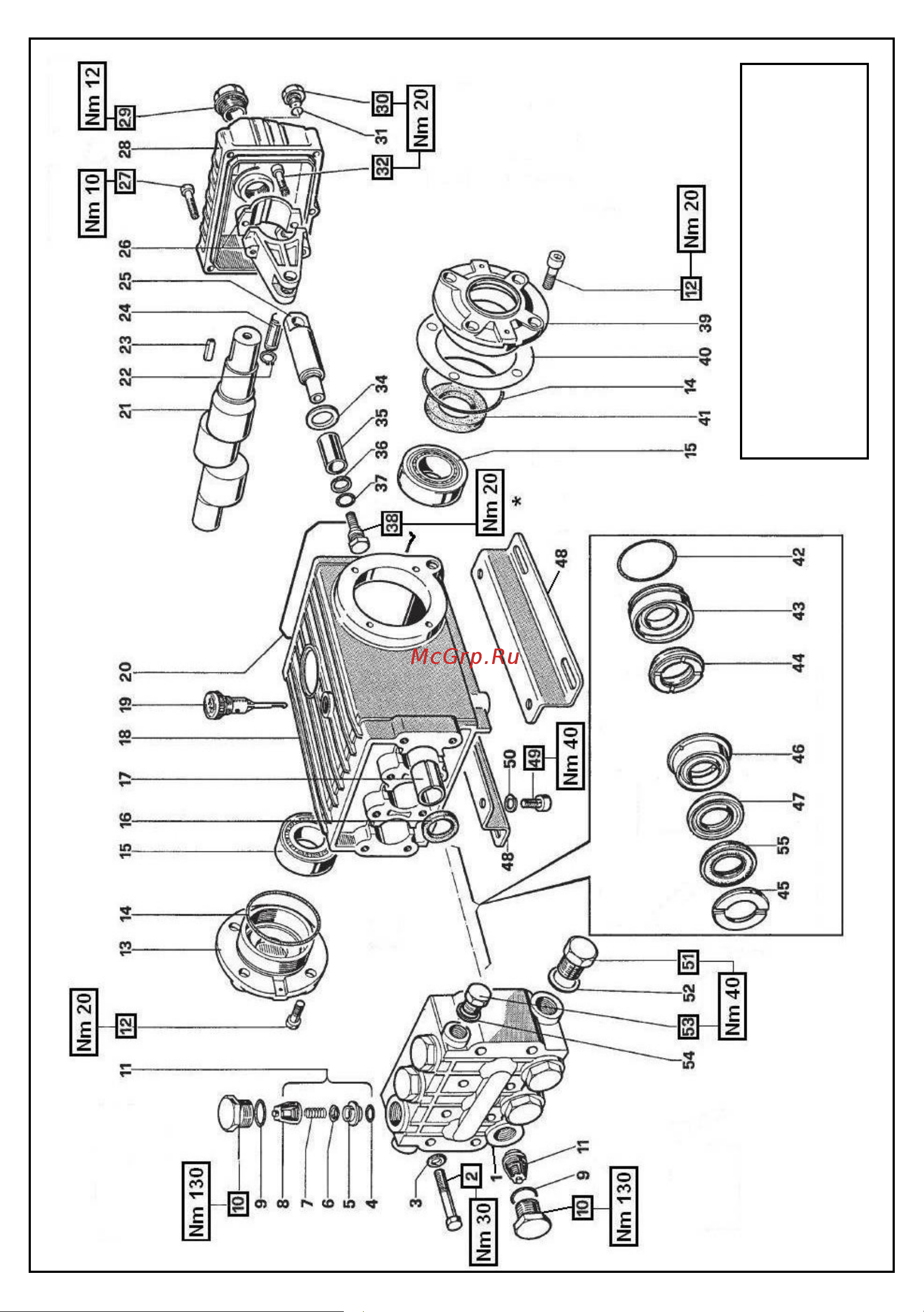 Interpump IPG W5015 (1450 об/мин) Схема запасных частей онлайн [8/24] 610061