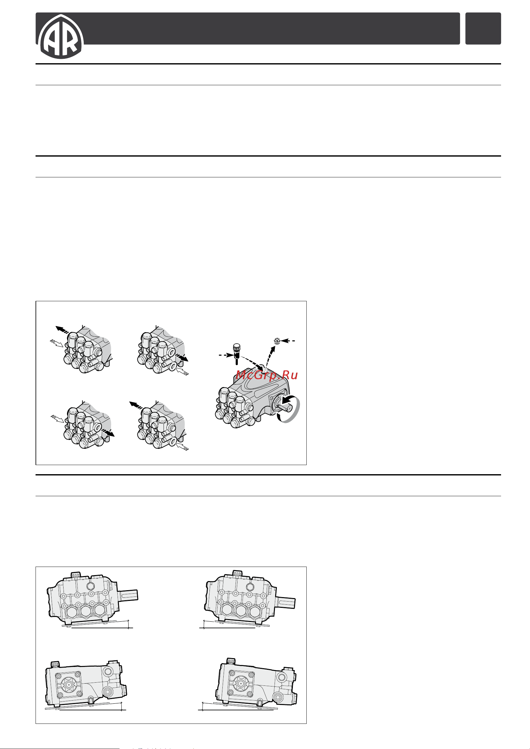 Annovi Reverberi AR RR 14.25H N DX (1450 об/мин) [49/100] Informations sur l installation
