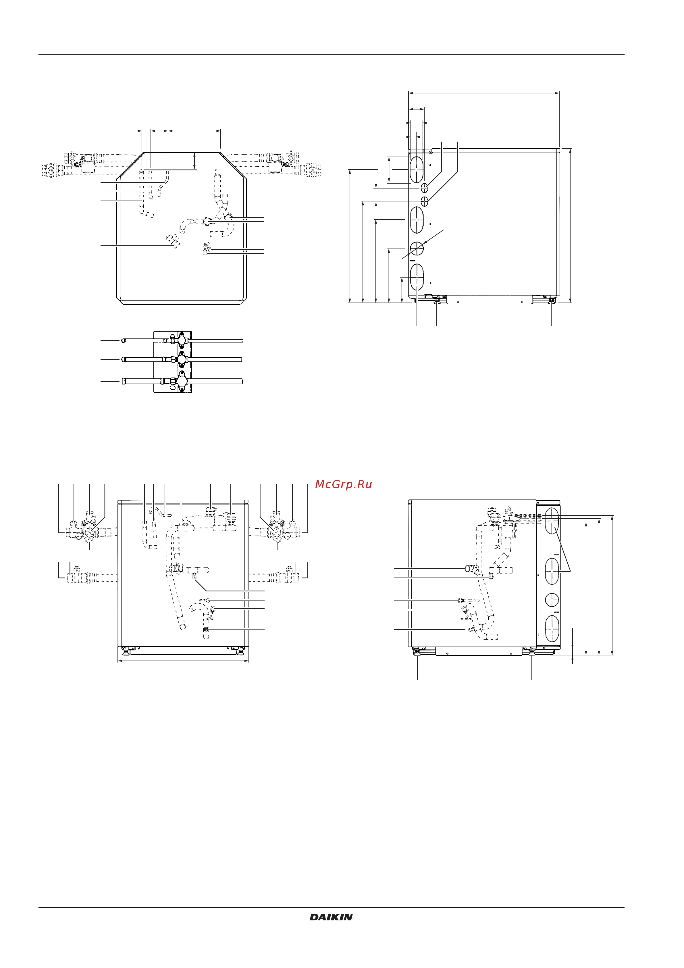 Daikin EKHVMRD50AAV1 [22/68] Размеры и пространство для обслуживания