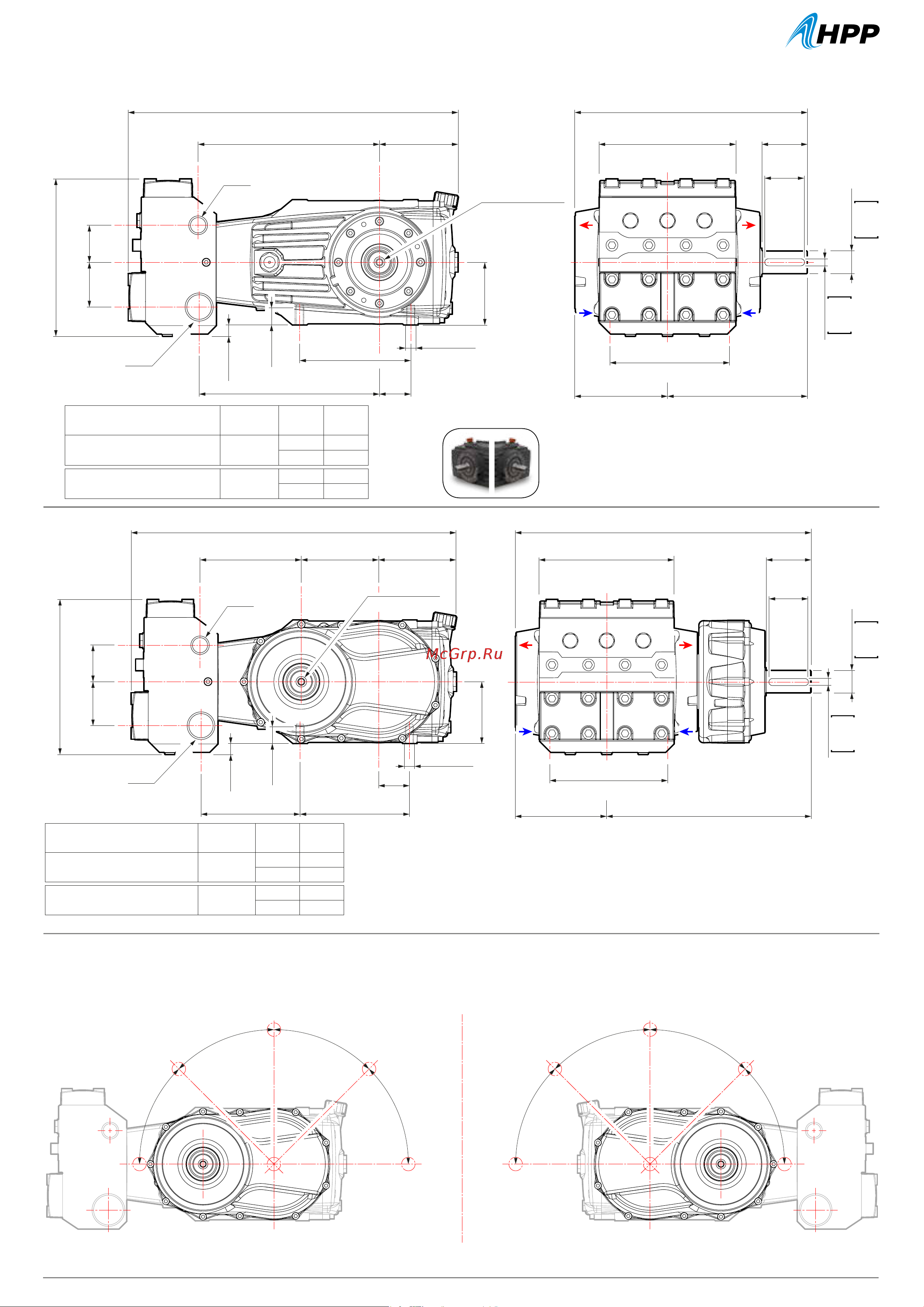 HPP EF 111/210 (1000 об/мин) [3/6] Gearbox mounting positions posiciones de montaje reductor montagepositionen untersetzungsgetriebe posizioni di montaggio riduttore positions de montage réducteur