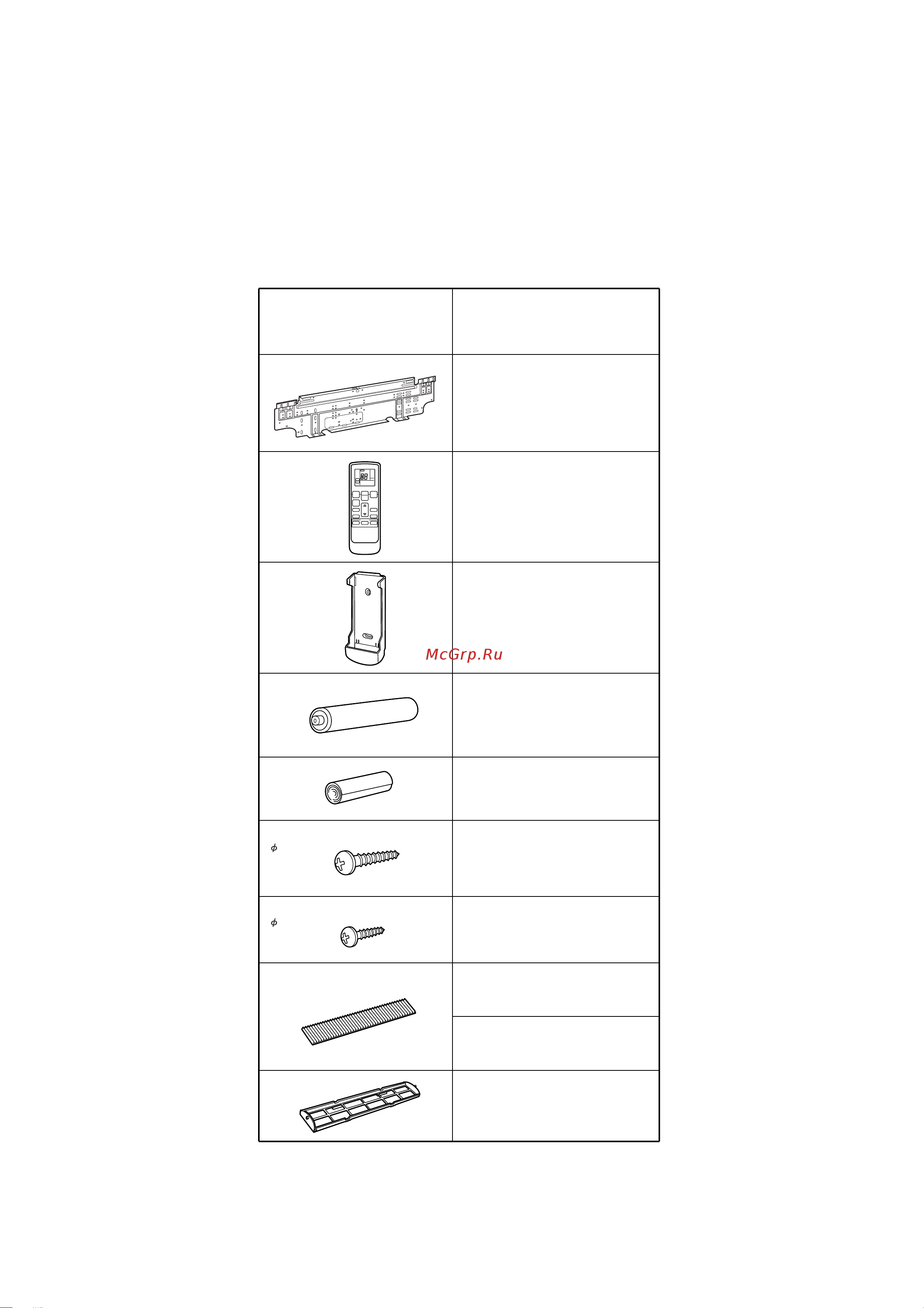General-Fujitsu ASHB12LDC [17/18] Standard accessories