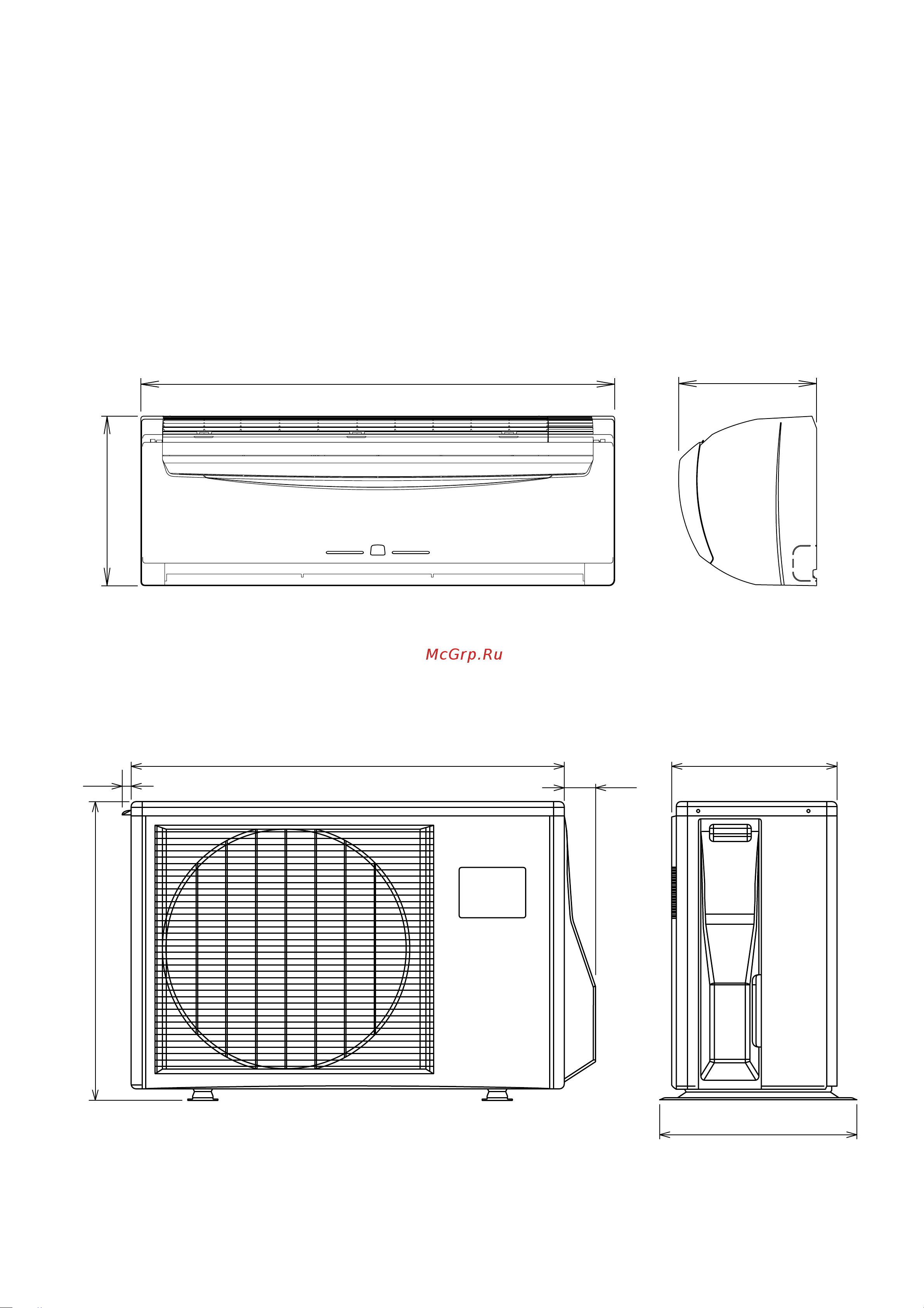 General-Fujitsu ASHB12LDC [3/18] Dimensions