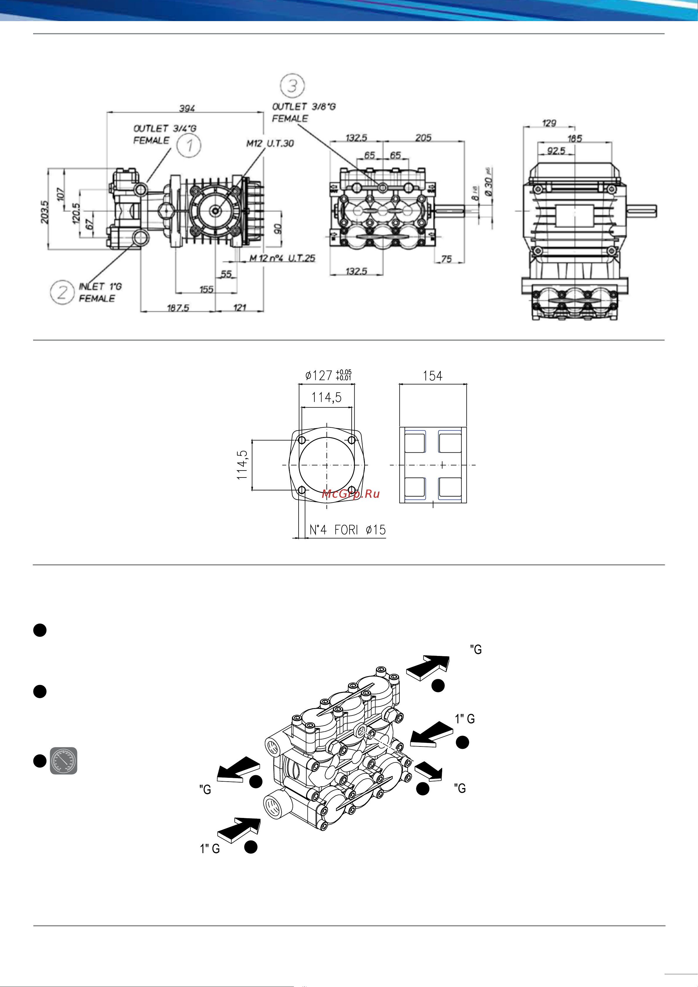 HPP CLW 49/200 (1000 об/мин) [2/4] Connection conexiones anschluss connessioni connexions