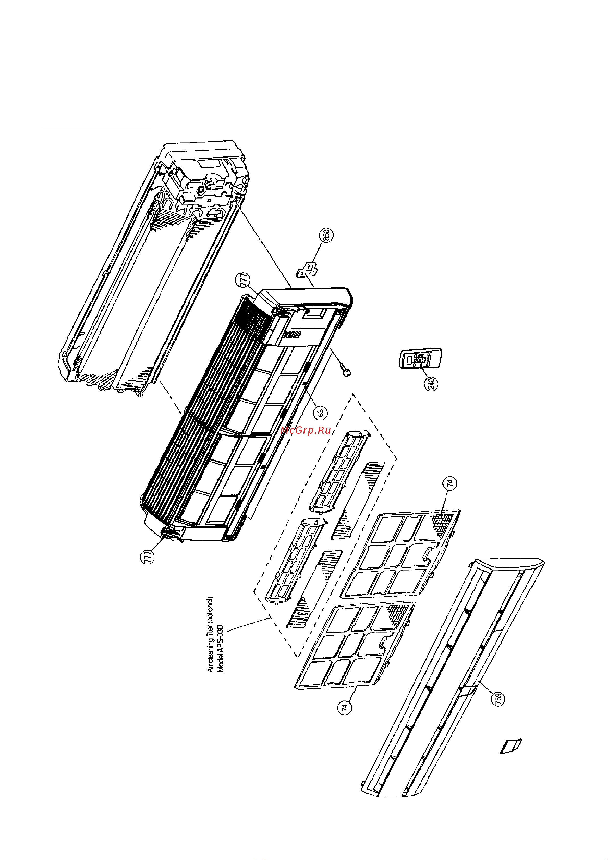 General-Fujitsu ASH7FSBCW [10/19] Disassembly illustration