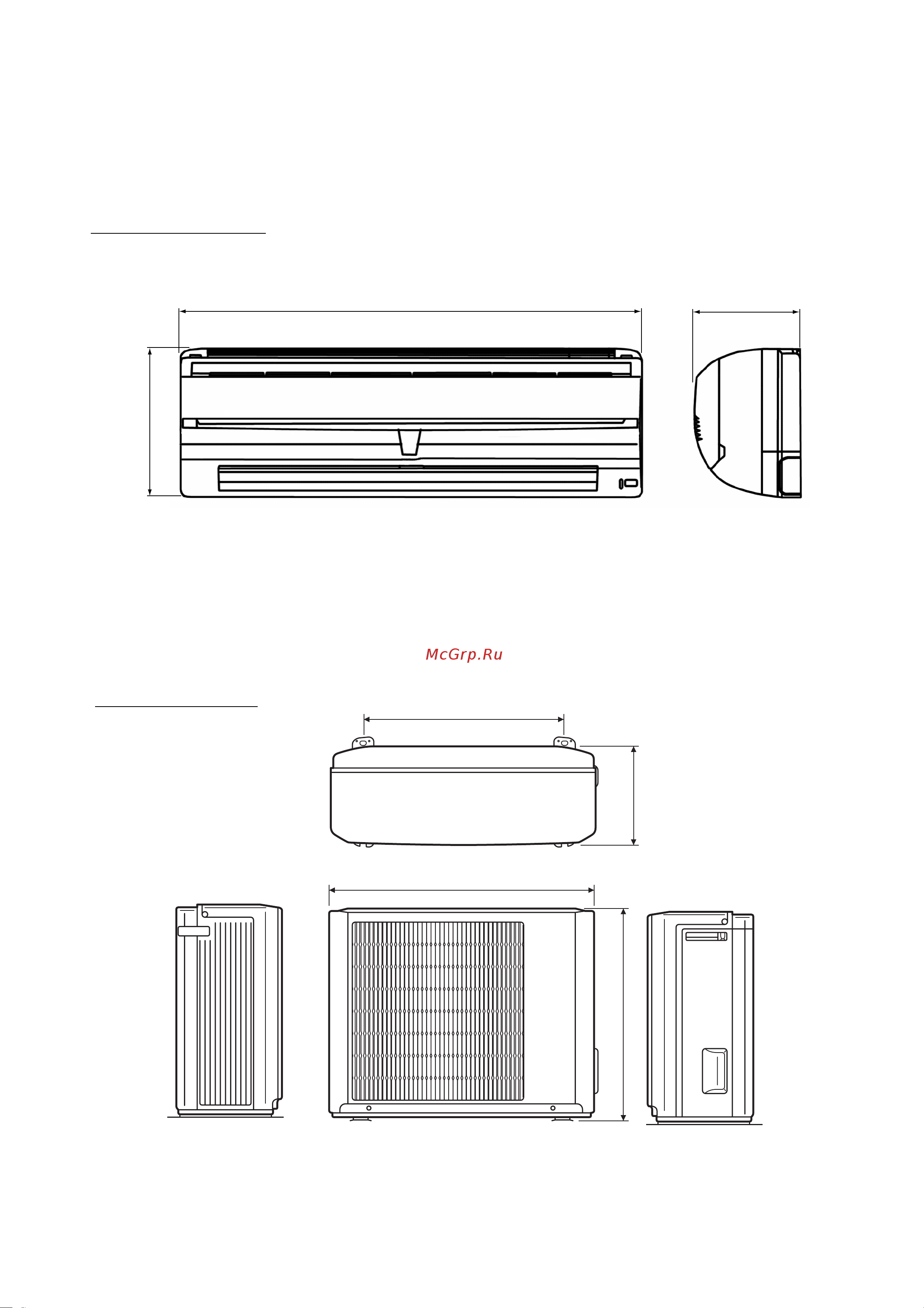 General-Fujitsu ASH7FSBCW [3/19] Dimensions