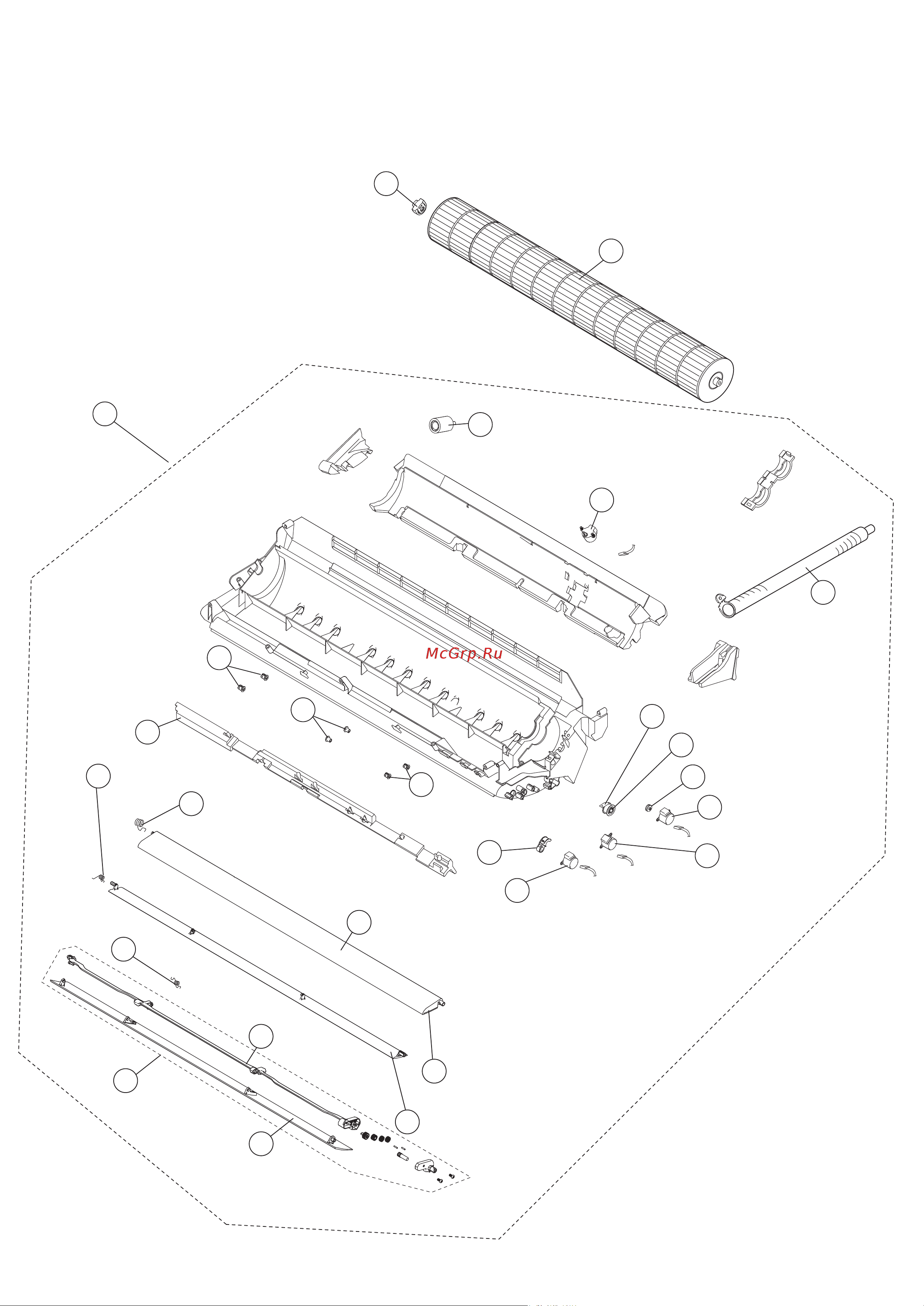 General-Fujitsu AWHZ24LBC [18/27] Indoor unit casing assy