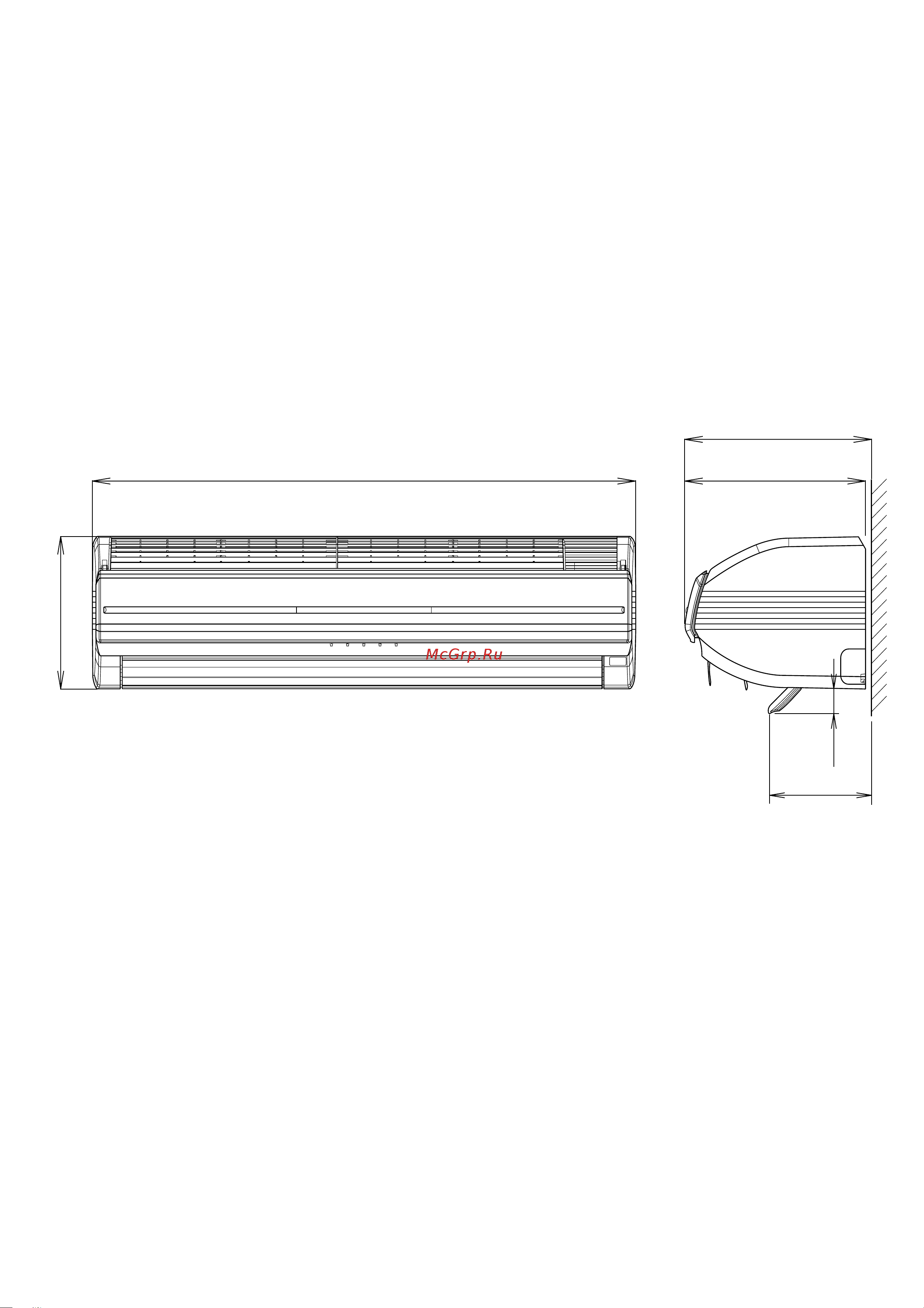 General-Fujitsu AWHZ24LBC [3/27] Dimensions