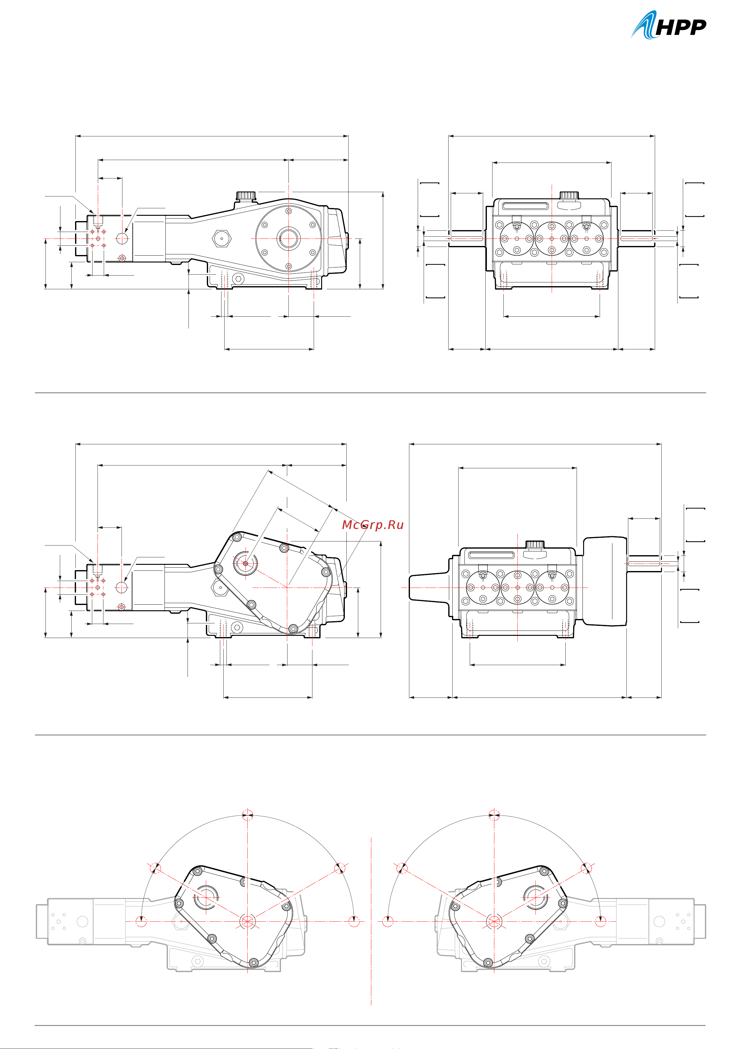 HPP EVR 15/1000 (1390 об/мин) [3/4] Gearbox mounting positions posiciones de montaje reductor montagepositionen untersetzungsgetriebe posizioni di montaggio riduttore positions de montage réducteur