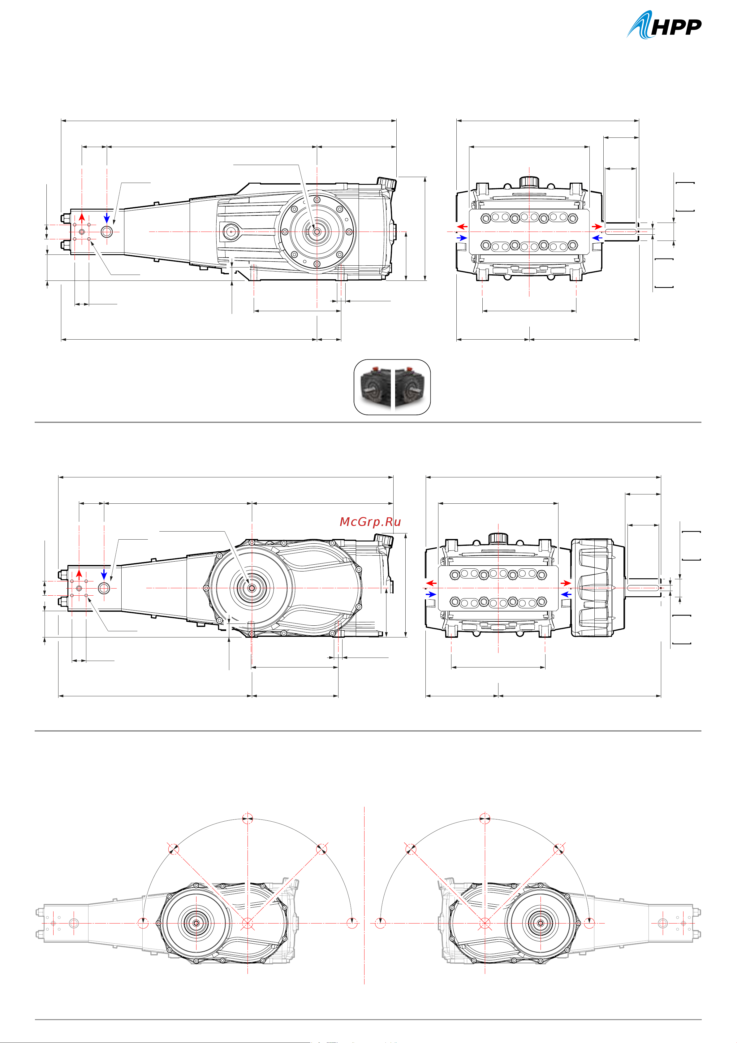 HPP ELS 162/110 (850 об/мин) [3/6] Gearbox mounting positions posiciones de montaje reductor montagepositionen untersetzungsgetriebe posizioni di montaggio riduttore positions de montage réducteur
