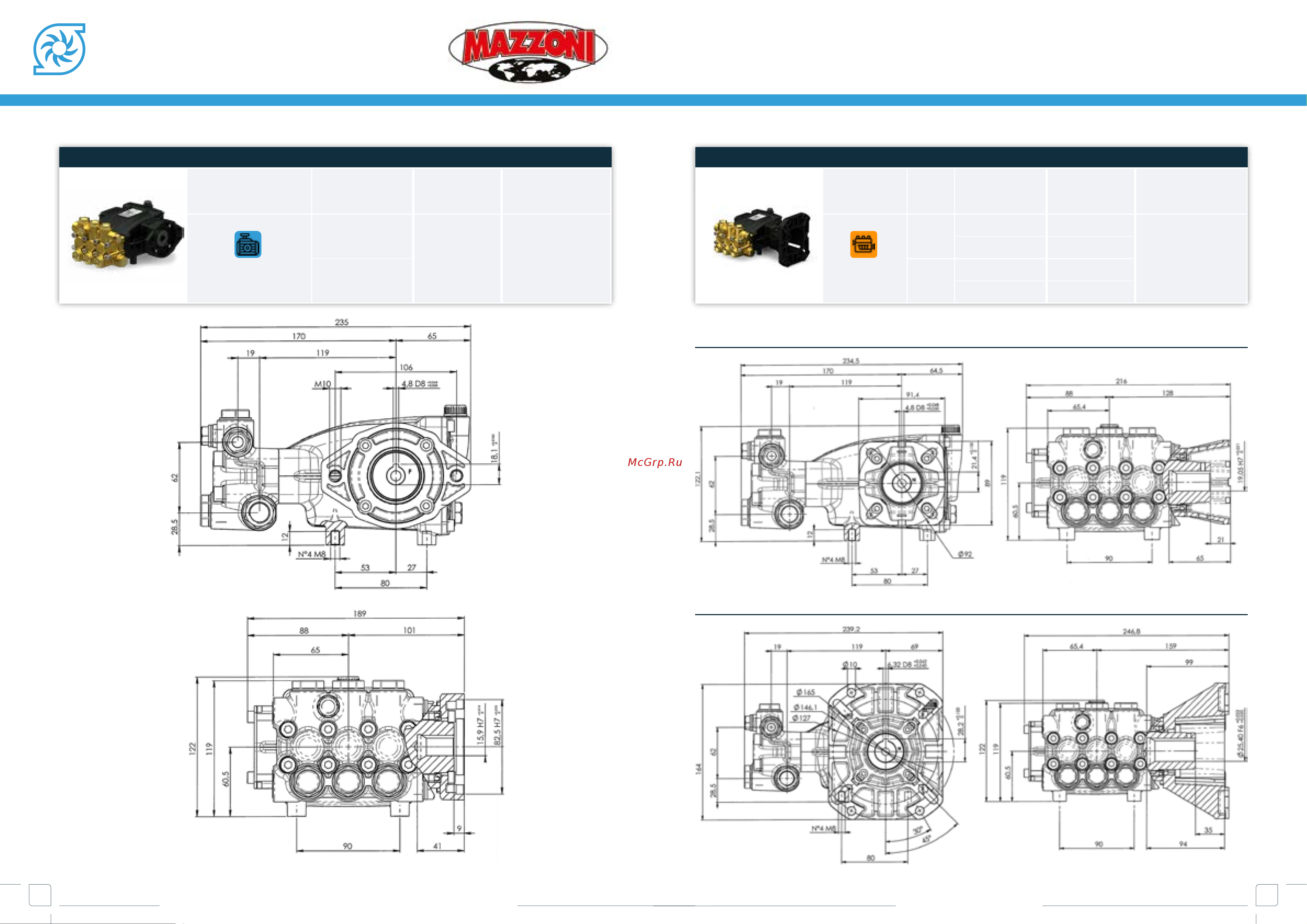 Mazzoni PM11170R [16/68] Pompe alta pressione high pressure pumps